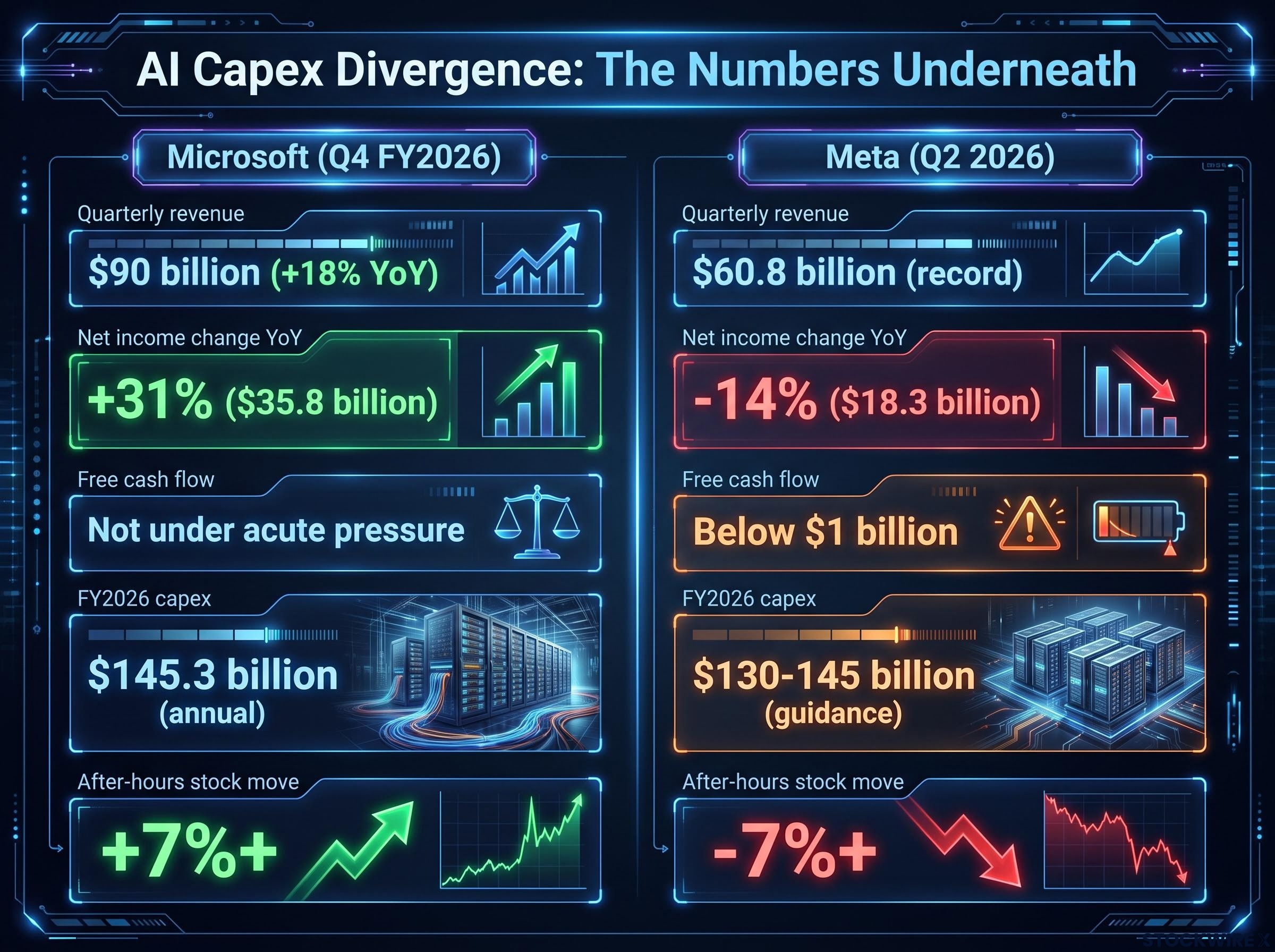 AI Capex Divergence: Microsoft vs. Meta