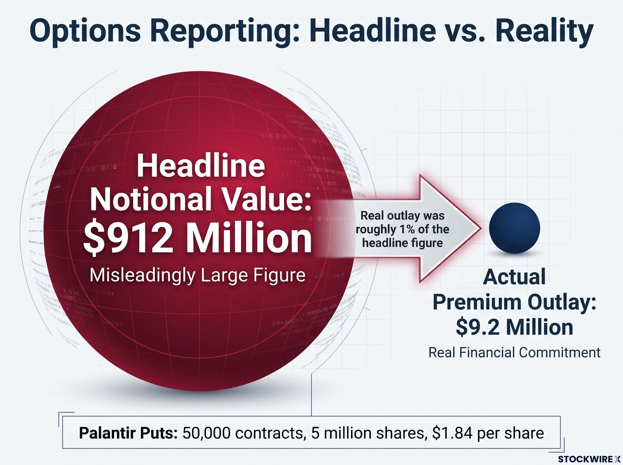 Notional Value vs. Actual Premium: The Palantir Example