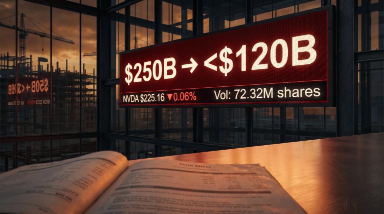Nvidia cuts OpenAI Ohio campus guarantee from $250B to $120B as NVDA closes flat at $225.16