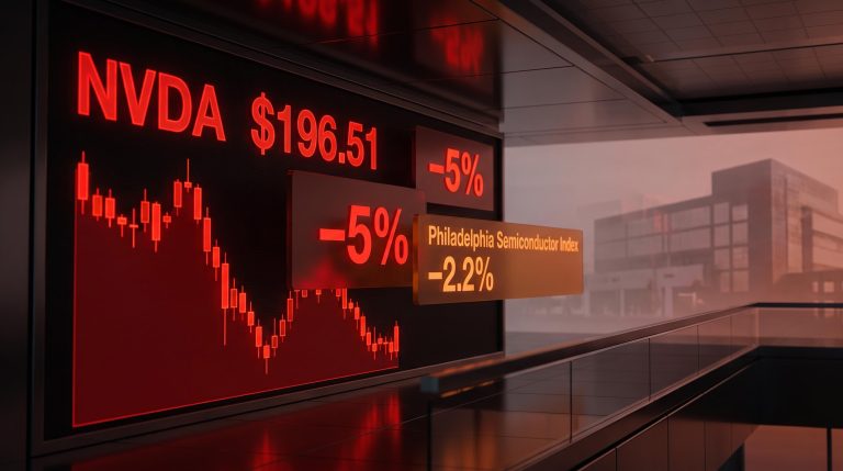 Nvidia stock drops 5% to $196.51 on 27 July 2026 as CXMT China chip threat rattles AI investors