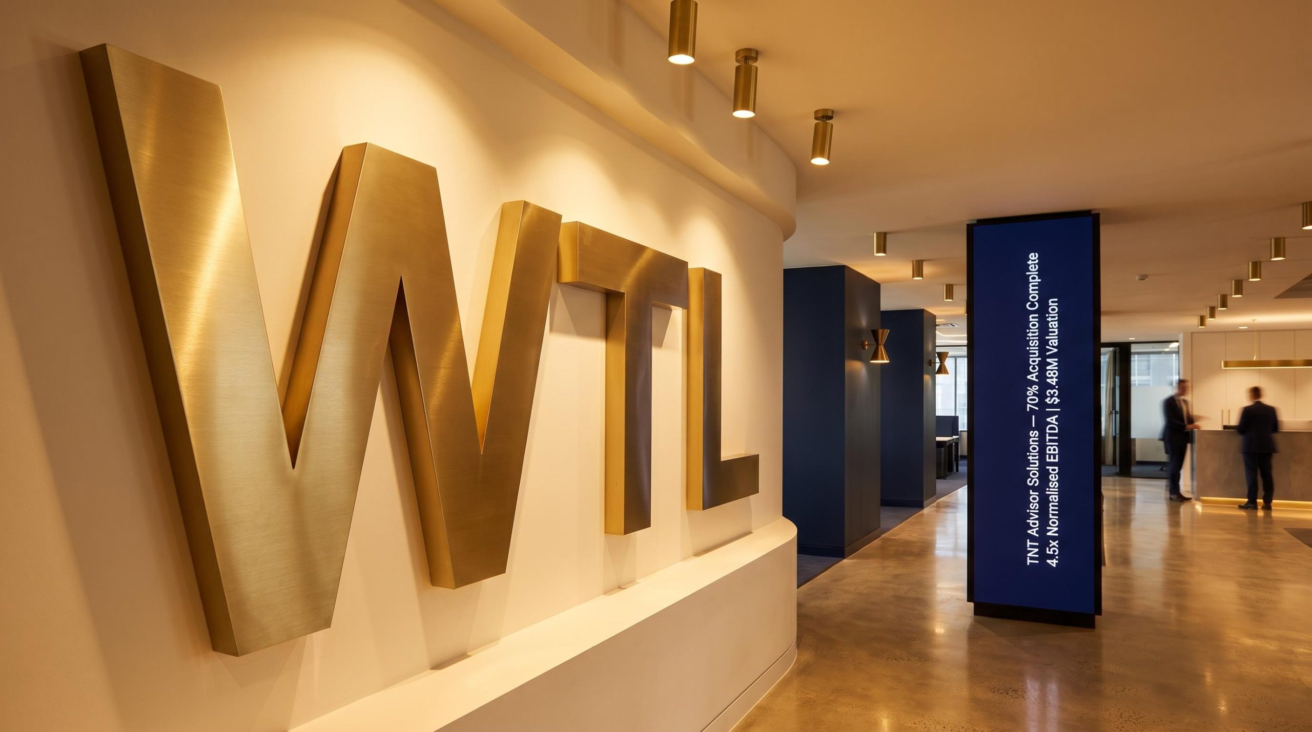 golden letters on lobby wall