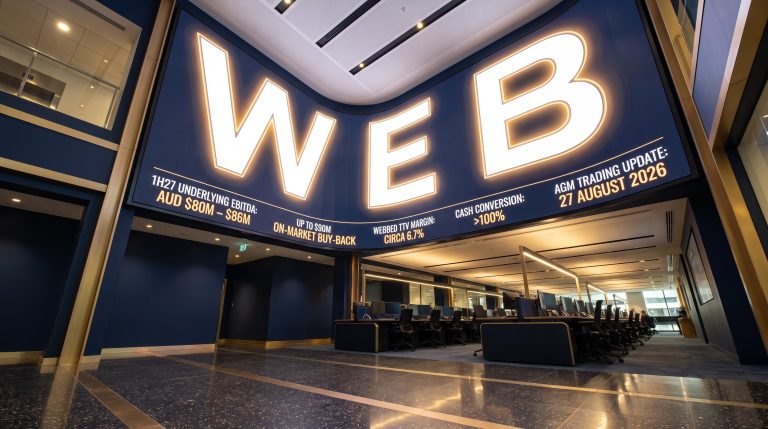 Large WEB sign in lobby