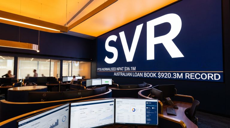 Office interior with displays