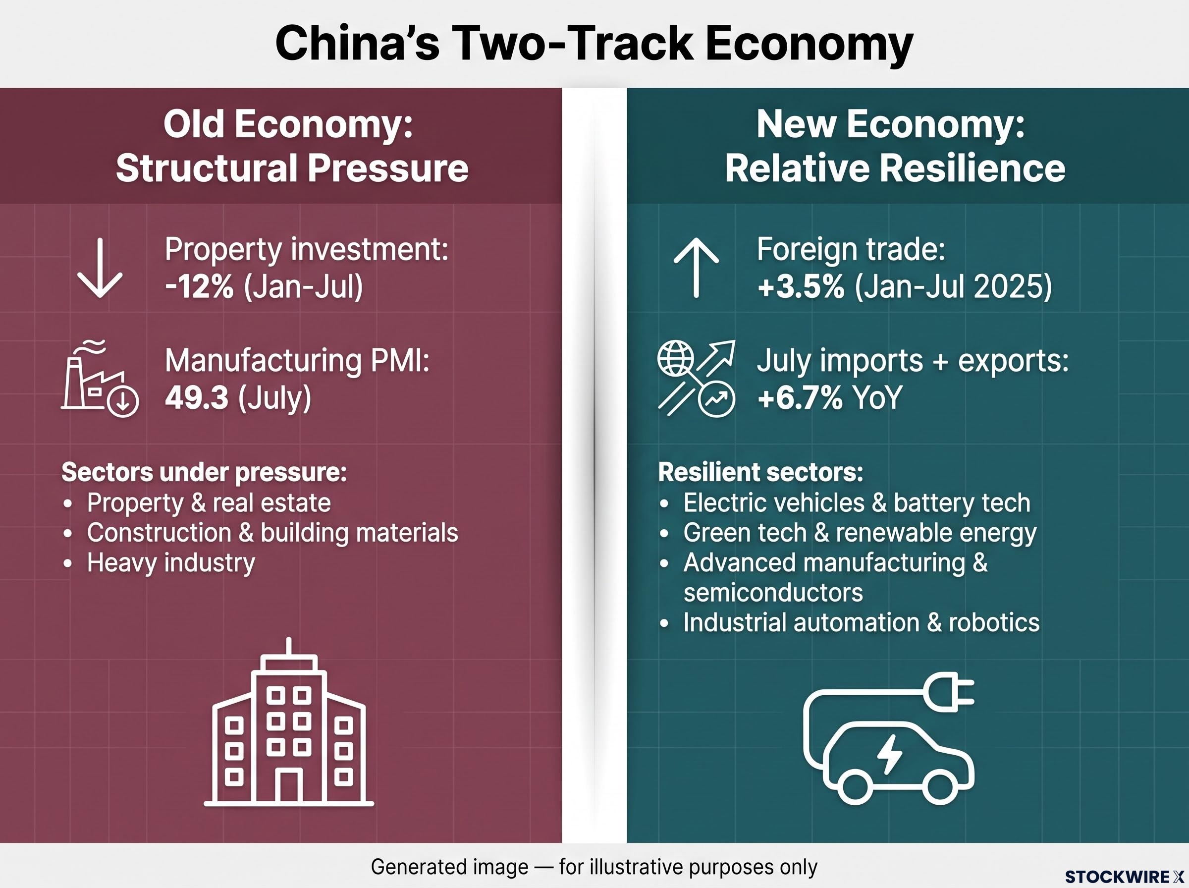 China's Two-Track Economy: Sector Divergence
