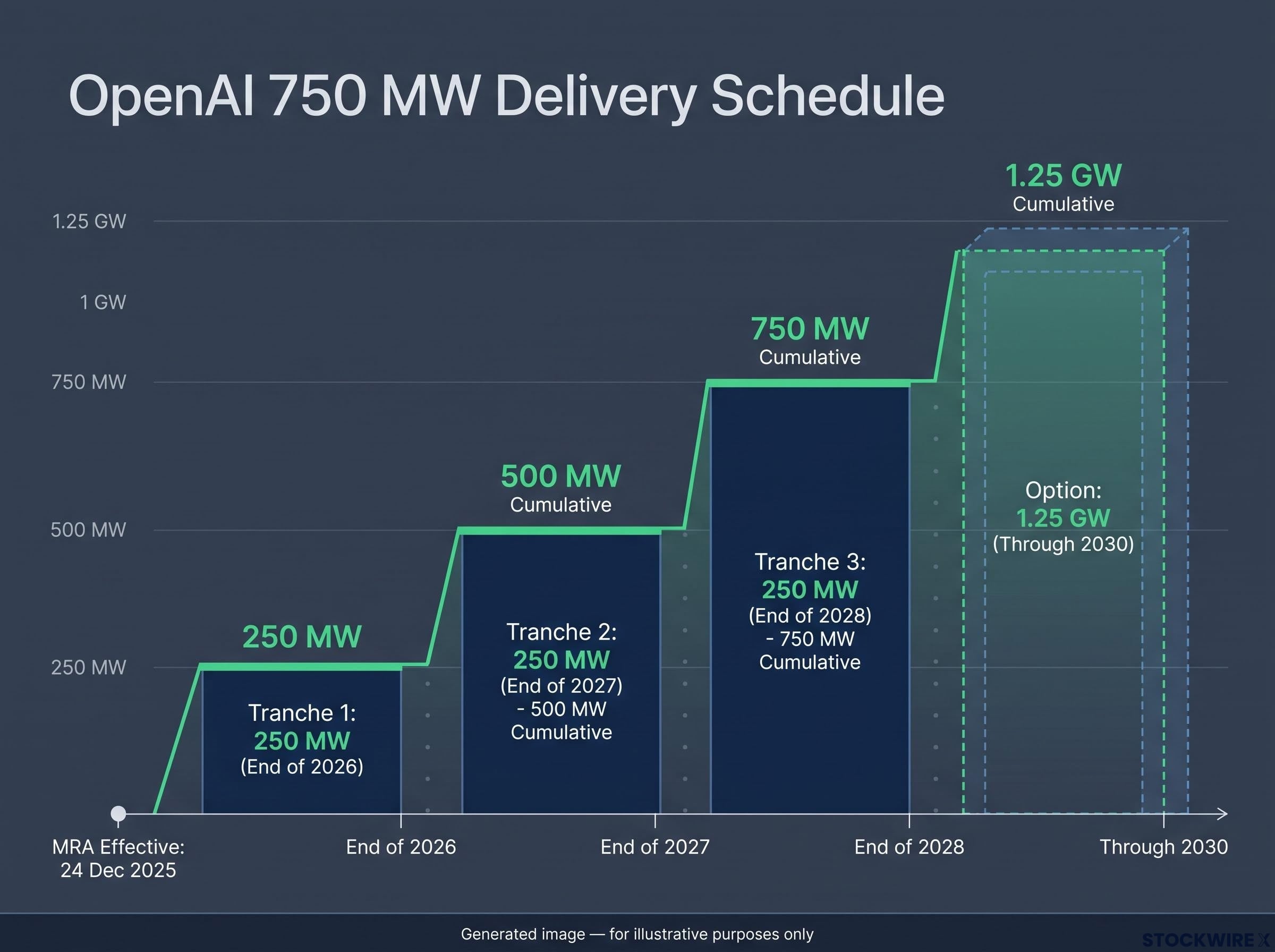 OpenAI 750 MW Compute Delivery Tranches
