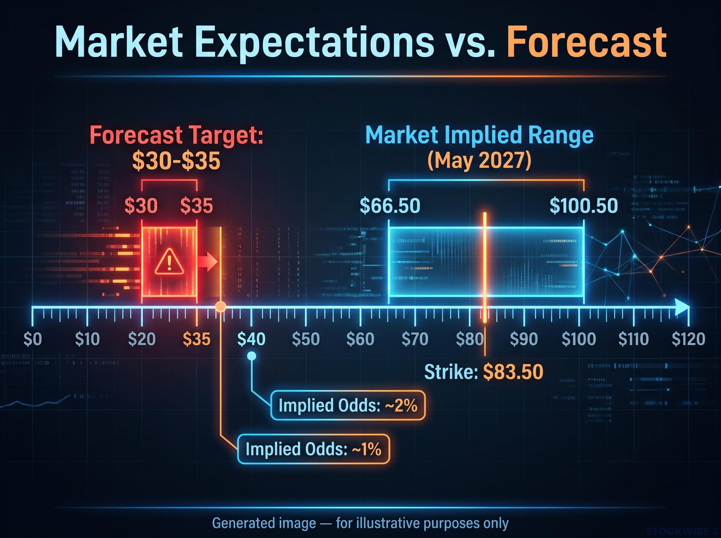 May 2027 Options Range vs. Forecast