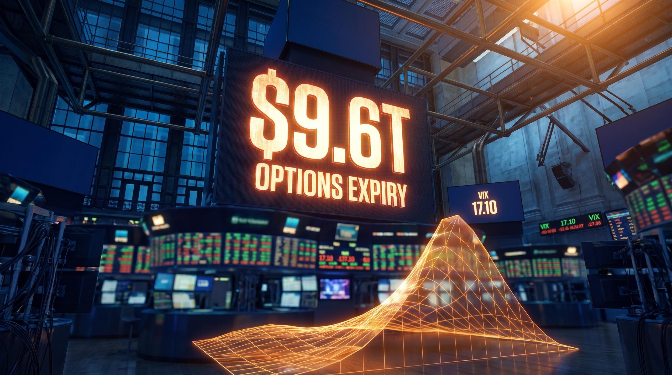 Record $9.6T options expiry collides with Fed rate decision — SPX volatility surface and VIX divergence signal