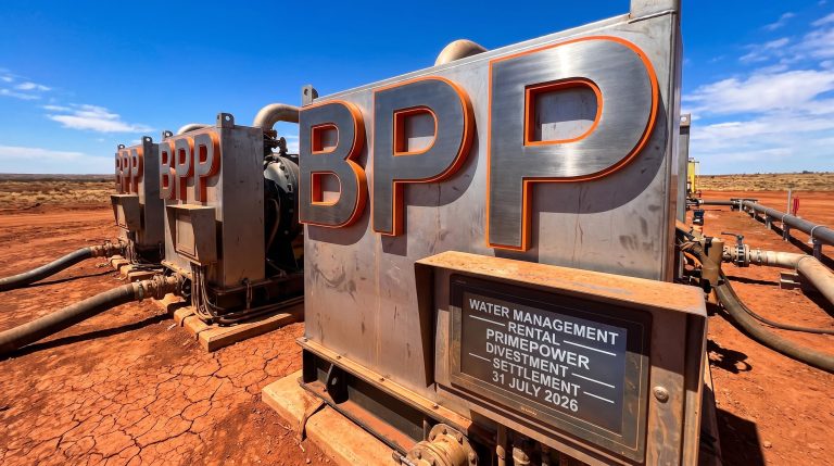 Industrial equipment in desert
