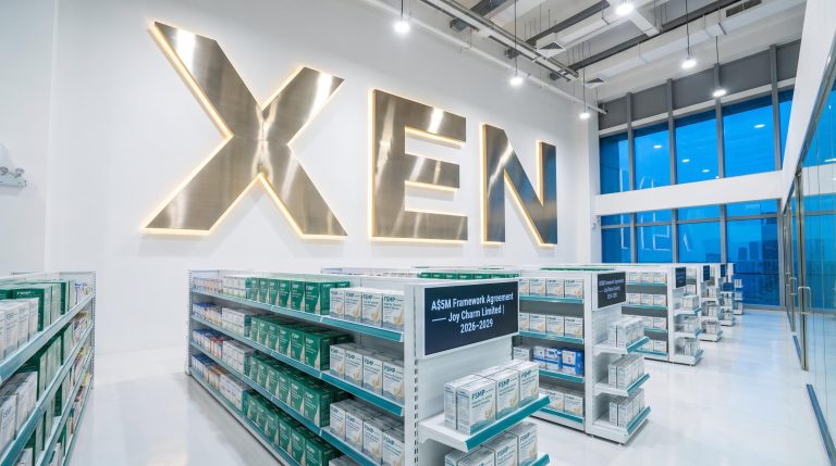 Modern pharmacy with shelves
