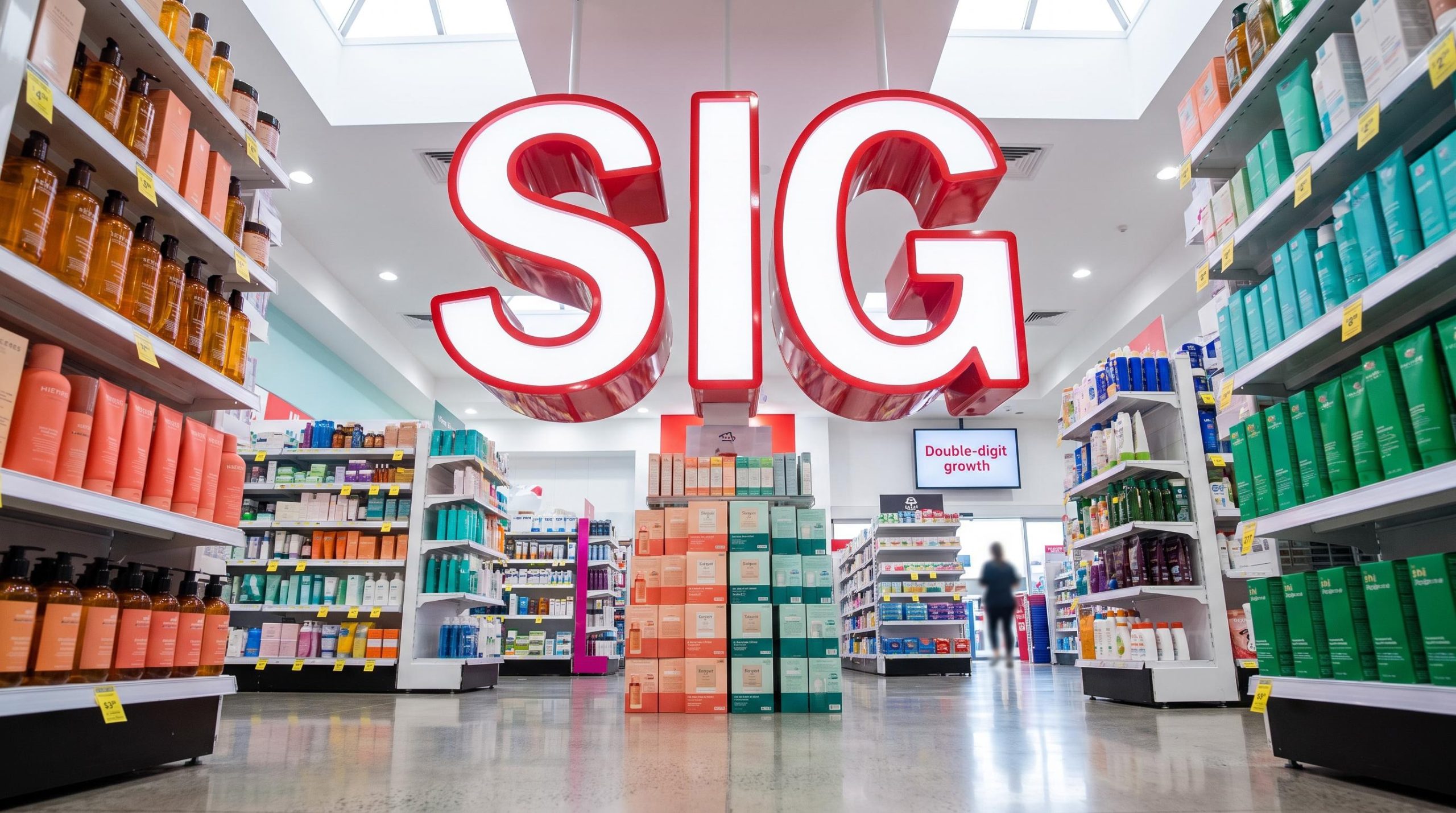 Retail pharmacy interior view