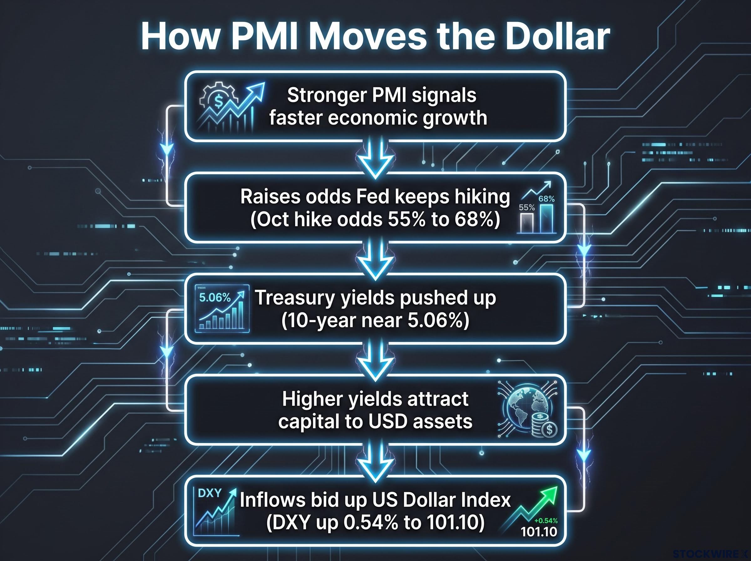 The PMI-to-Dollar Transmission Chain
