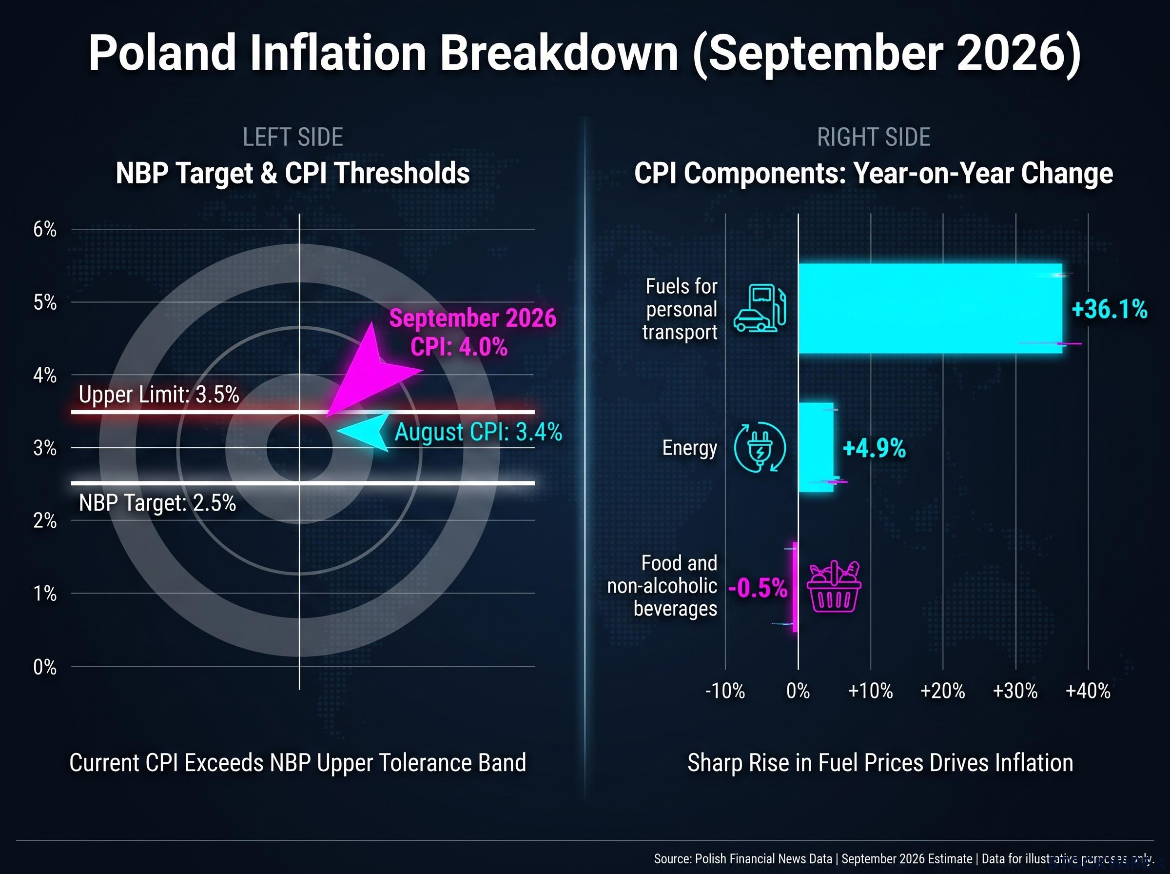 Poland CPI Breakdown and Target Overshoot (Sept 2026)