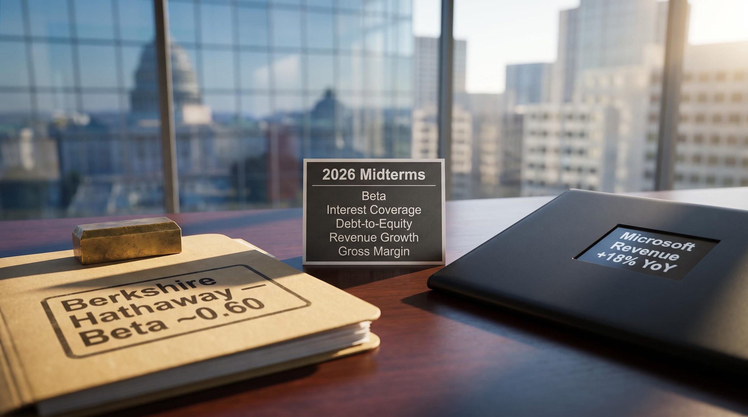 Five-metric framework for politically resilient stocks using Berkshire and Microsoft as 2026 midterm benchmarks