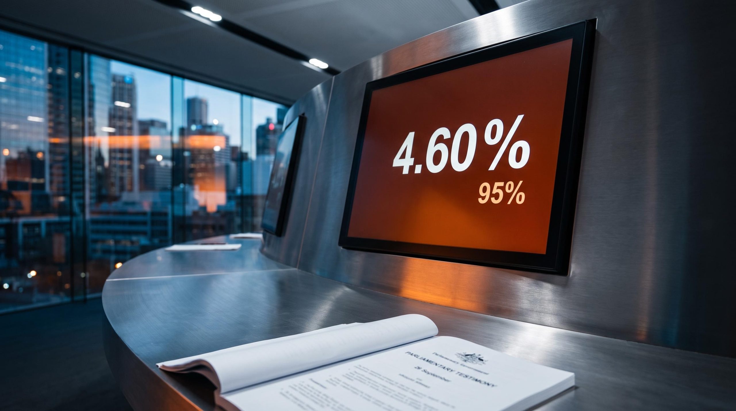 RBA rate hike probability at 95% displayed on trading terminal as September 29 decision looms at 4.60%