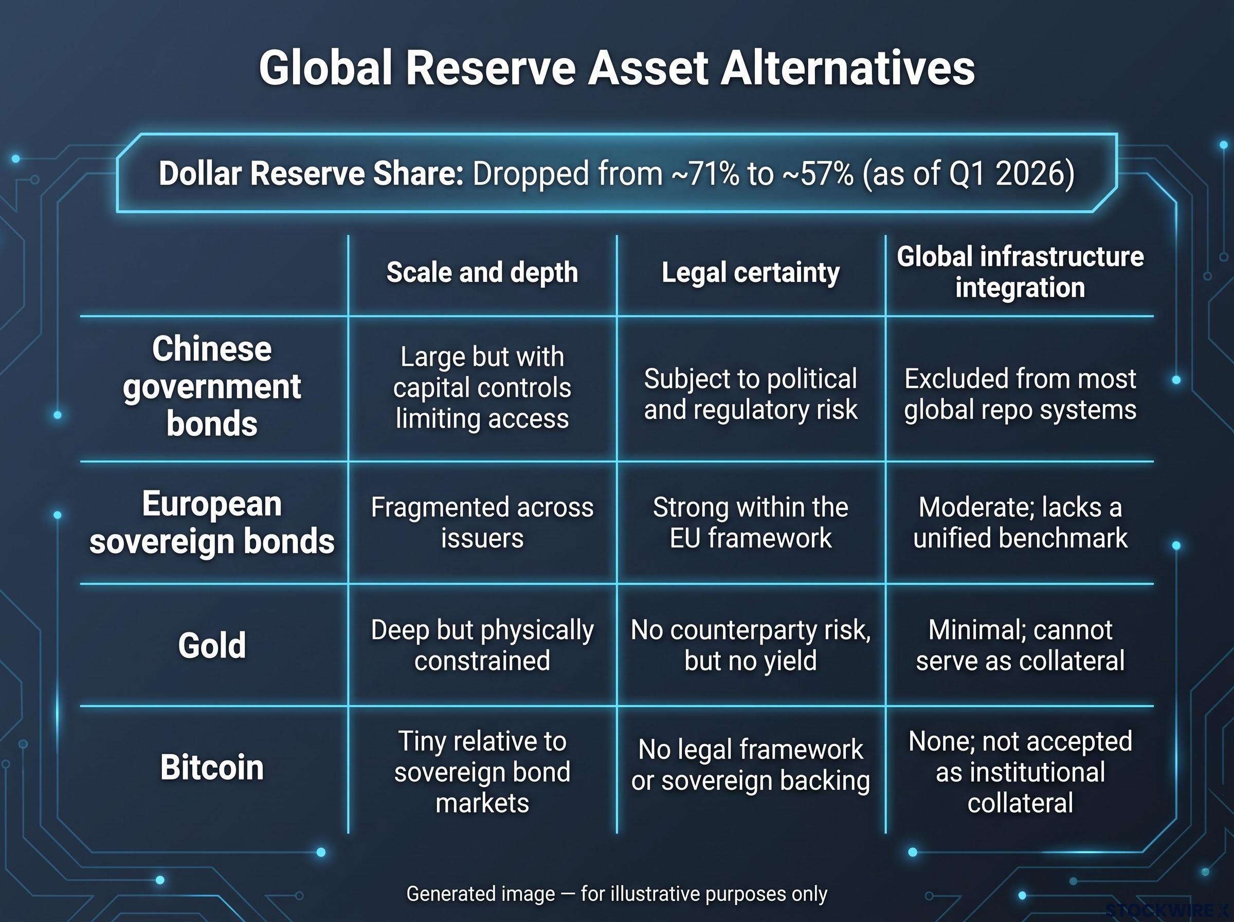 Global Reserve Asset Alternatives Matrix