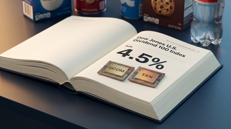 SCHD rebalancing rulebook open to Dow Jones Dividend 100 rules with QCOM and TXN chips on top