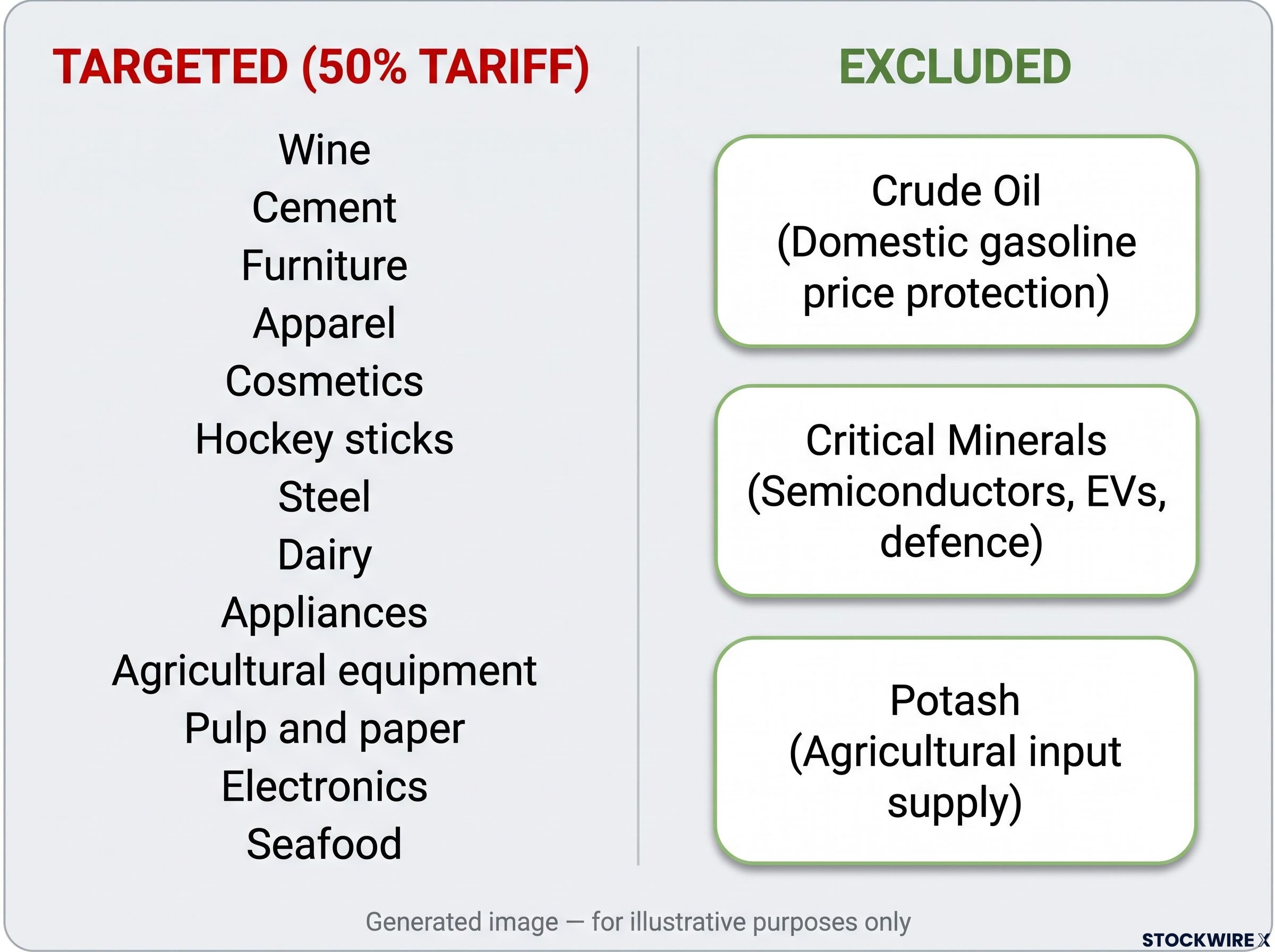 Targeted Goods vs. Strategic Exclusions