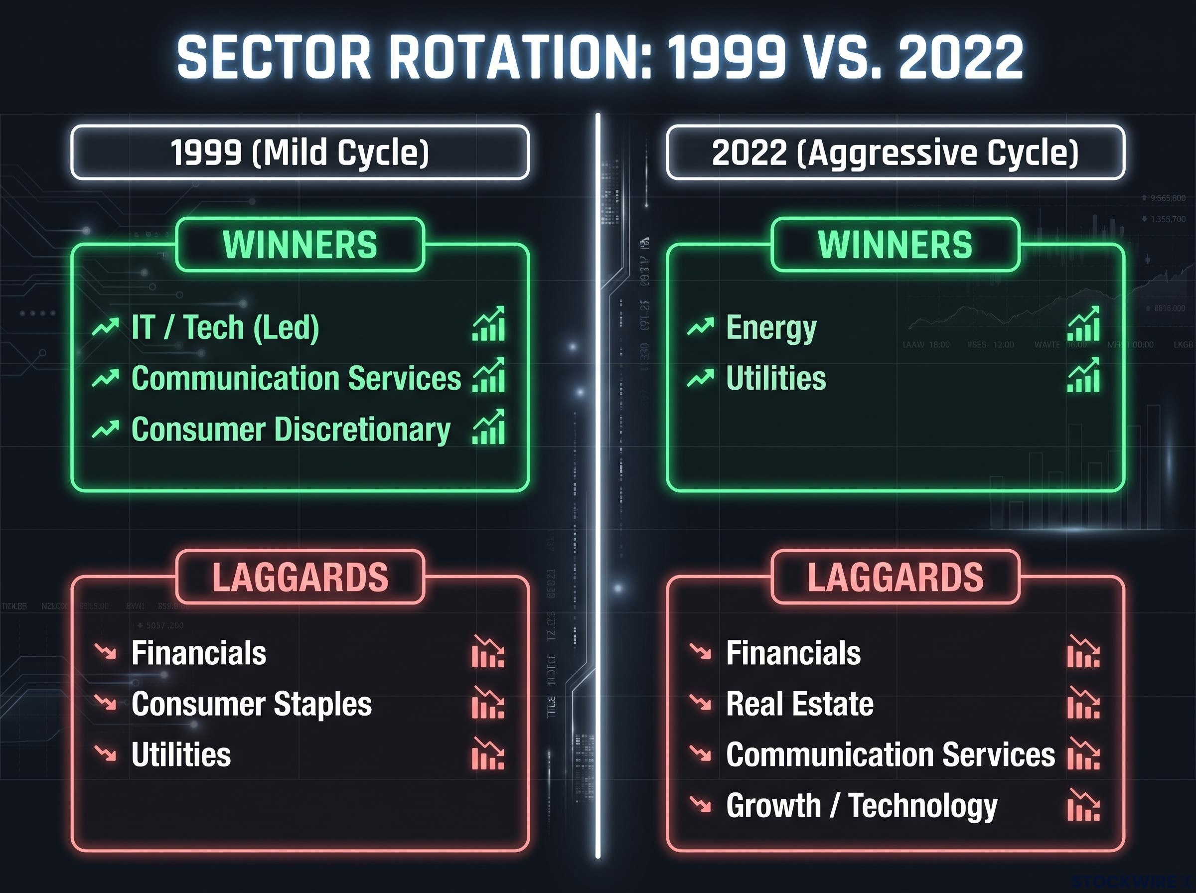 Sector Rotation Inversion: 1999 vs 2022