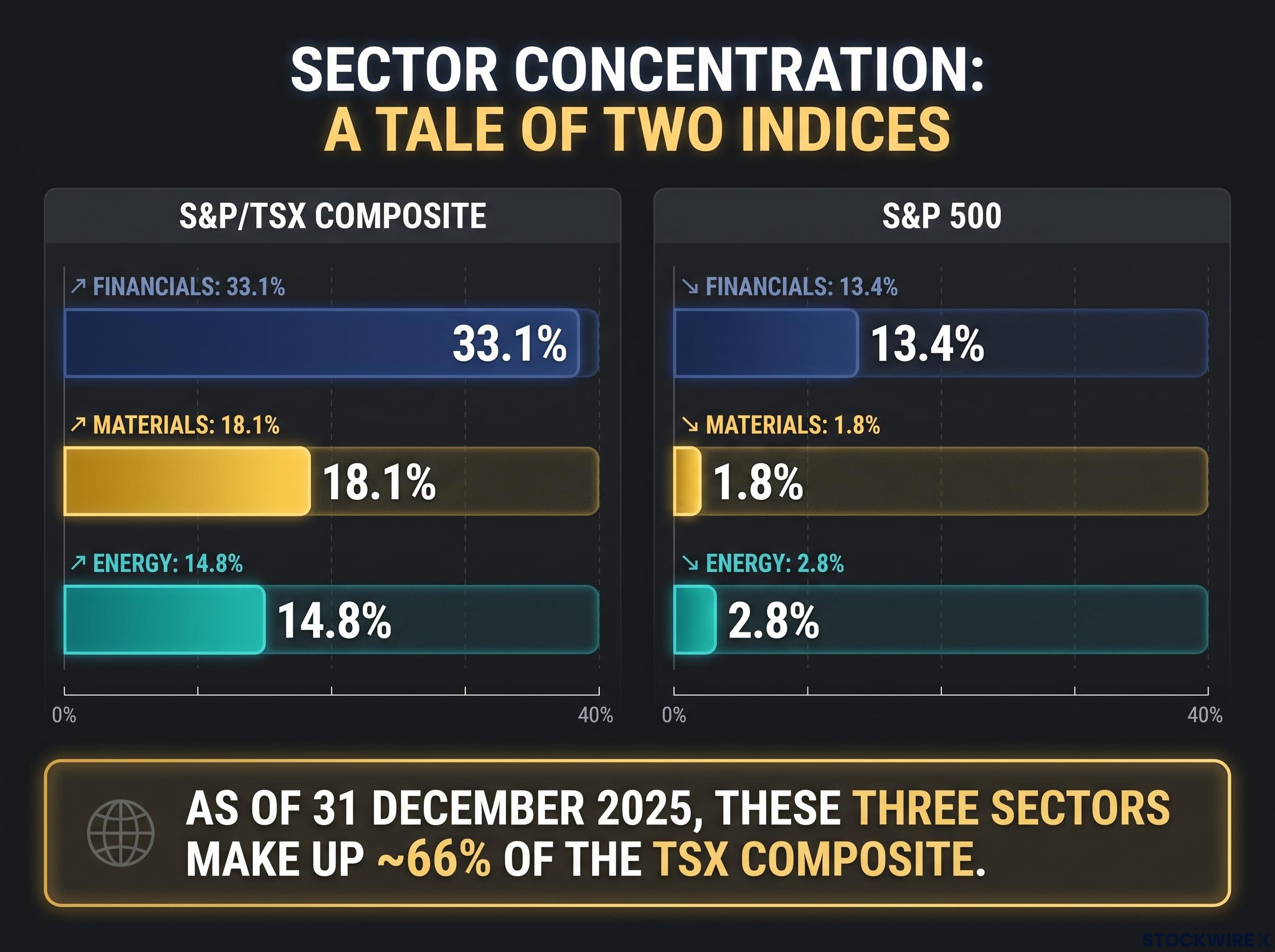 Sector Concentration: TSX vs S&P 500