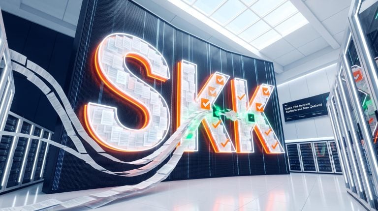 Digital SKK letters in server room