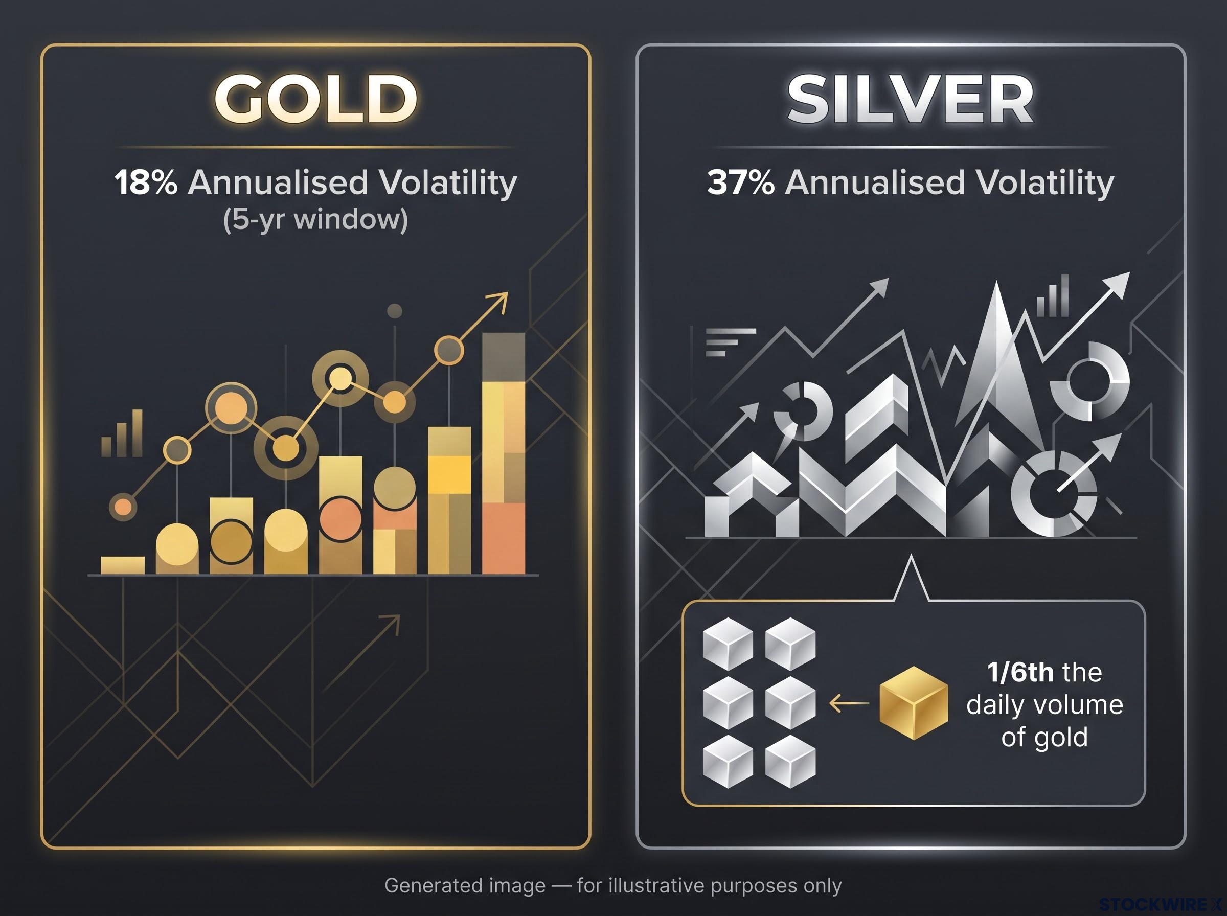 Silver vs. Gold: Volatility and Market Size