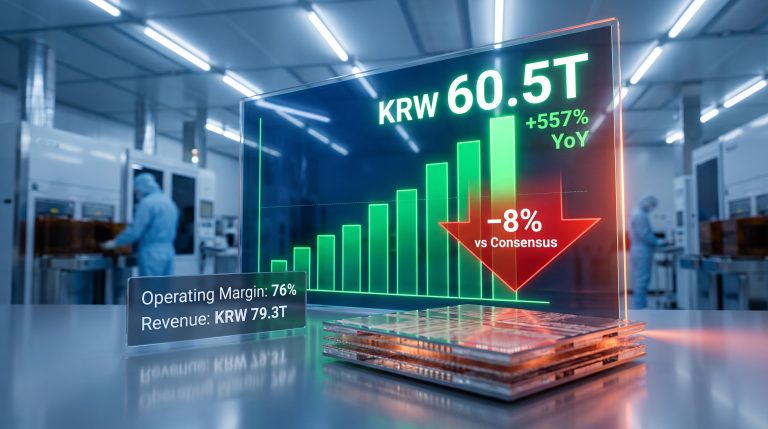 SK Hynix Q2 2026 record KRW 60.5T operating profit with 557% YoY surge but 8% consensus miss