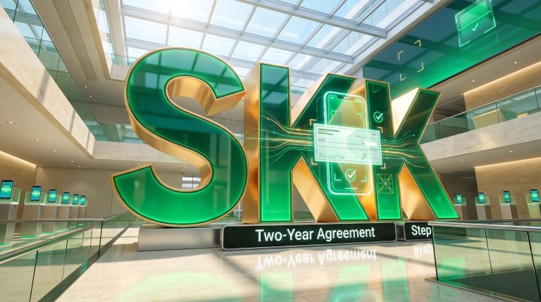 modern green SKK display