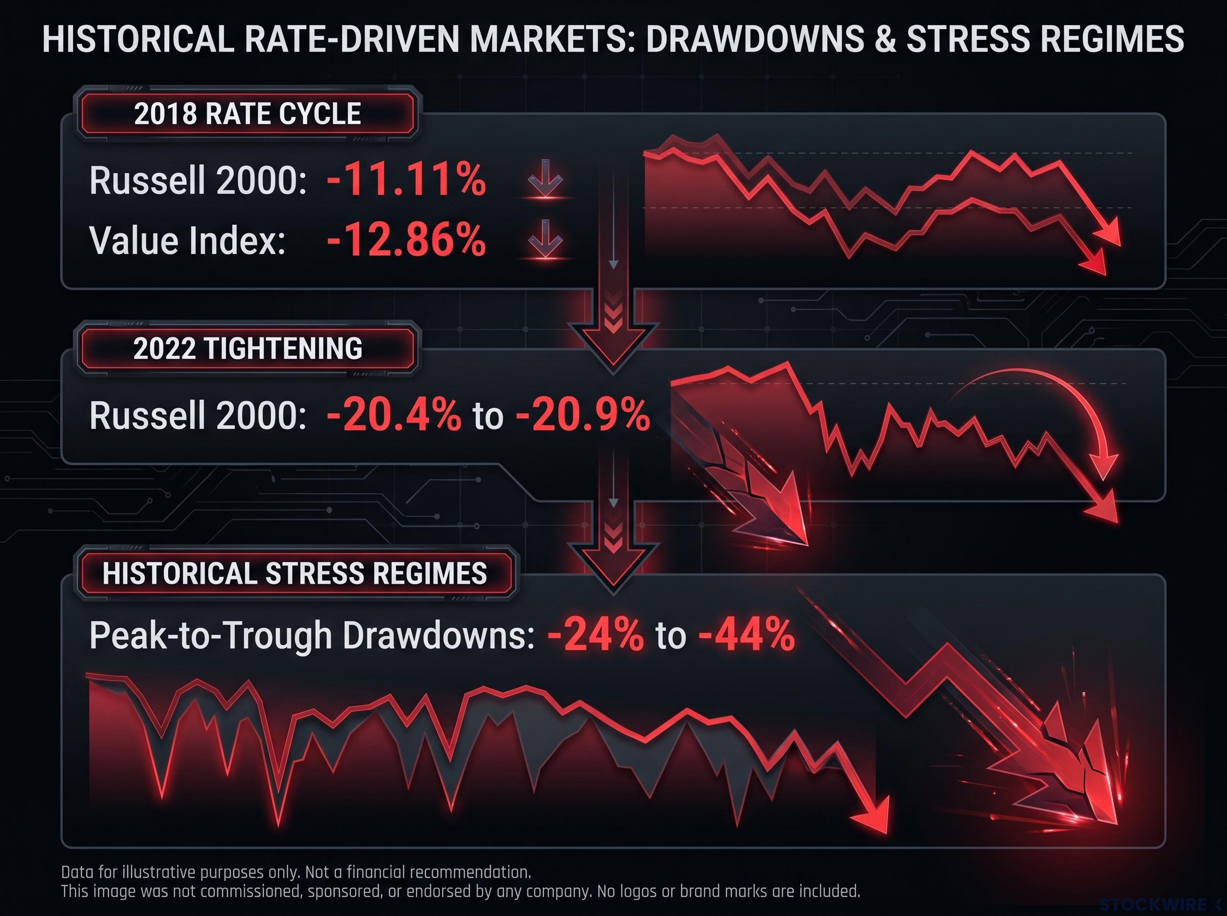 Historical Small-Cap Drawdowns During Rate Hikes