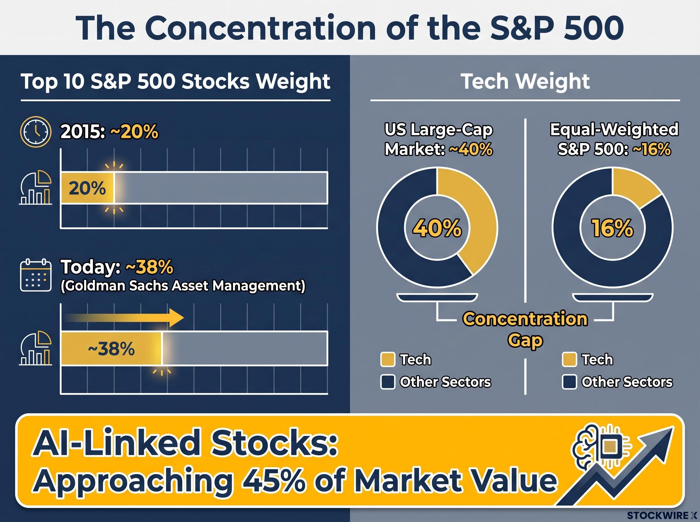The Rising Weight of Tech and AI in the S&P 500