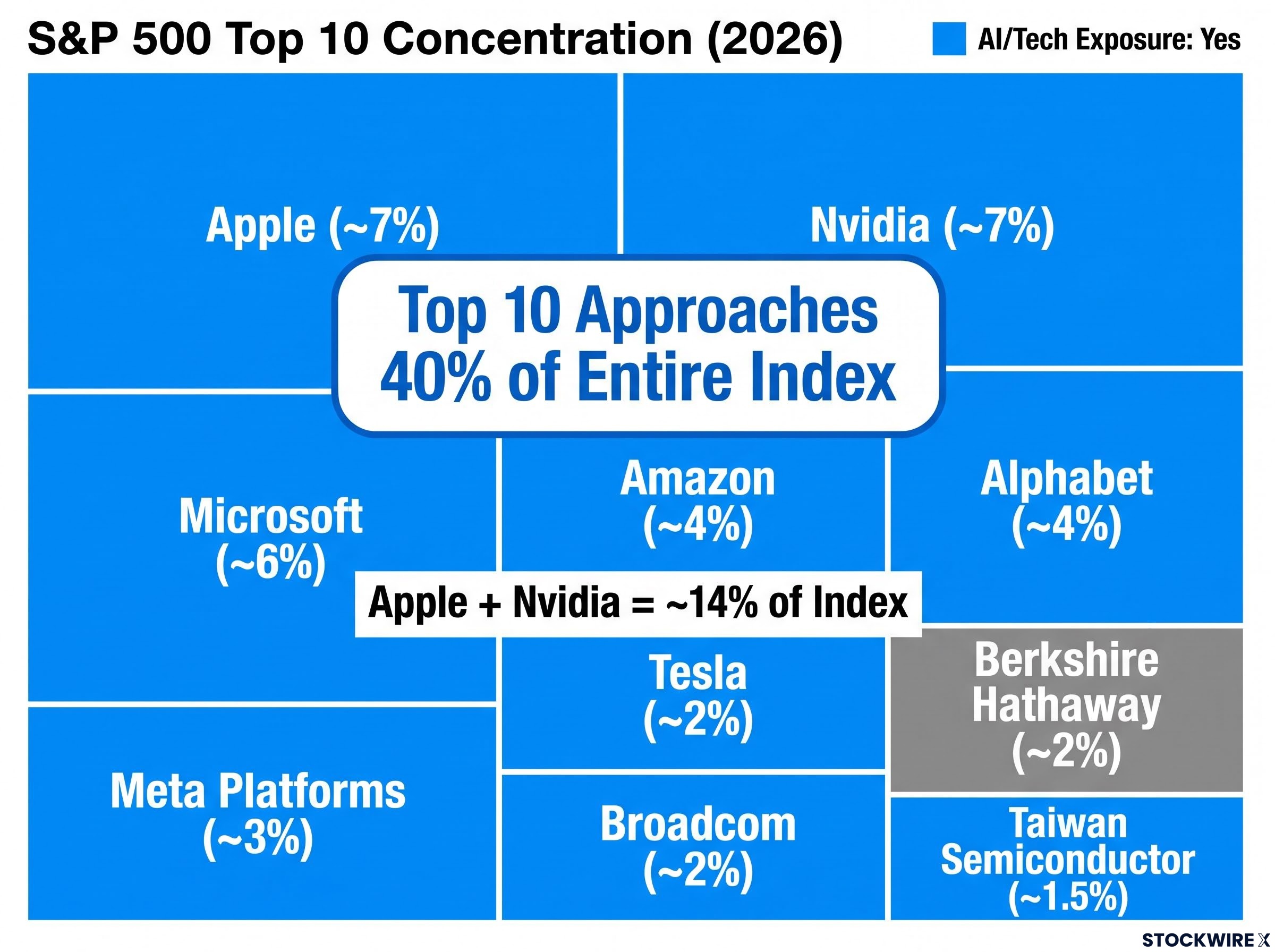S&P 500 Top 10 Concentration by Weight