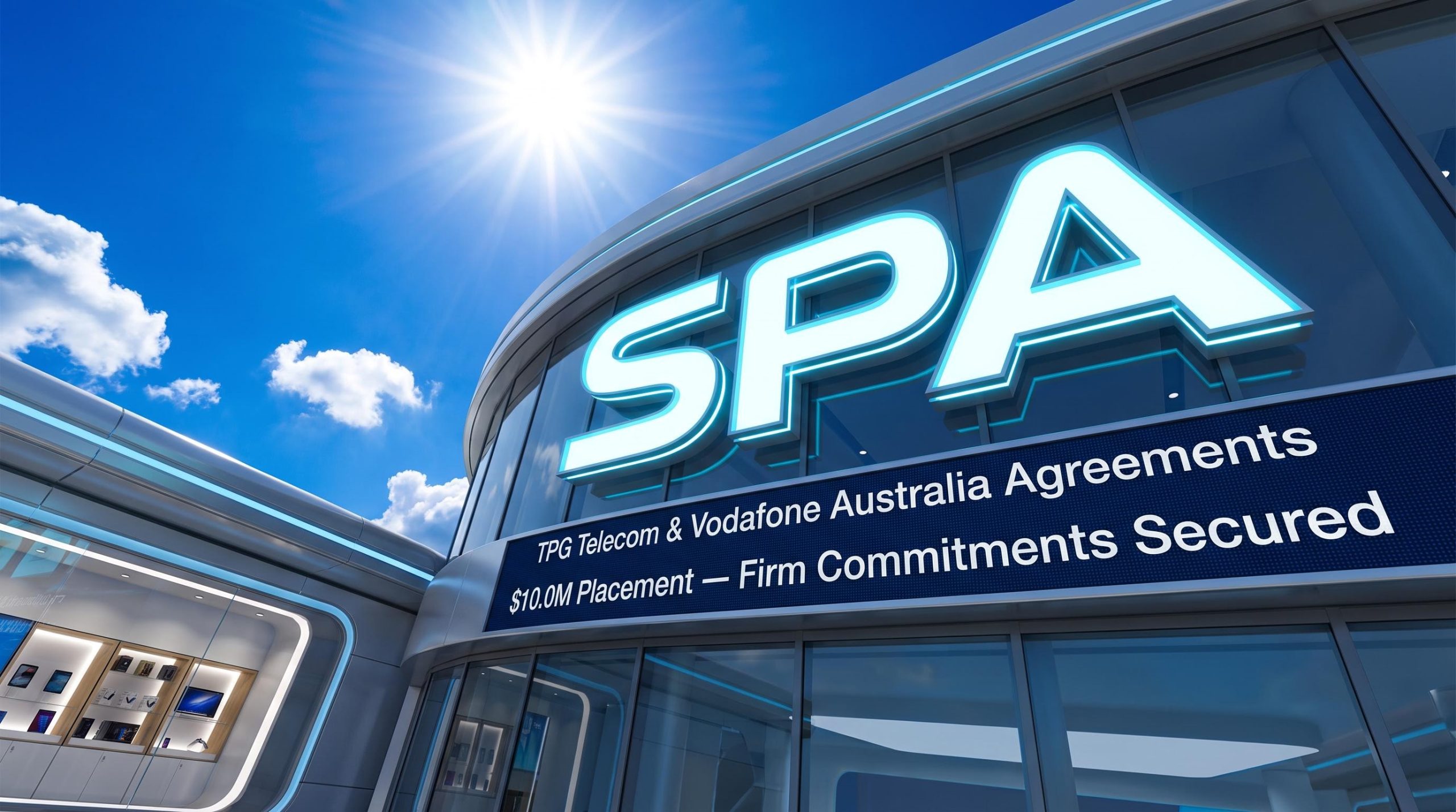 Modern building with SPA sign
