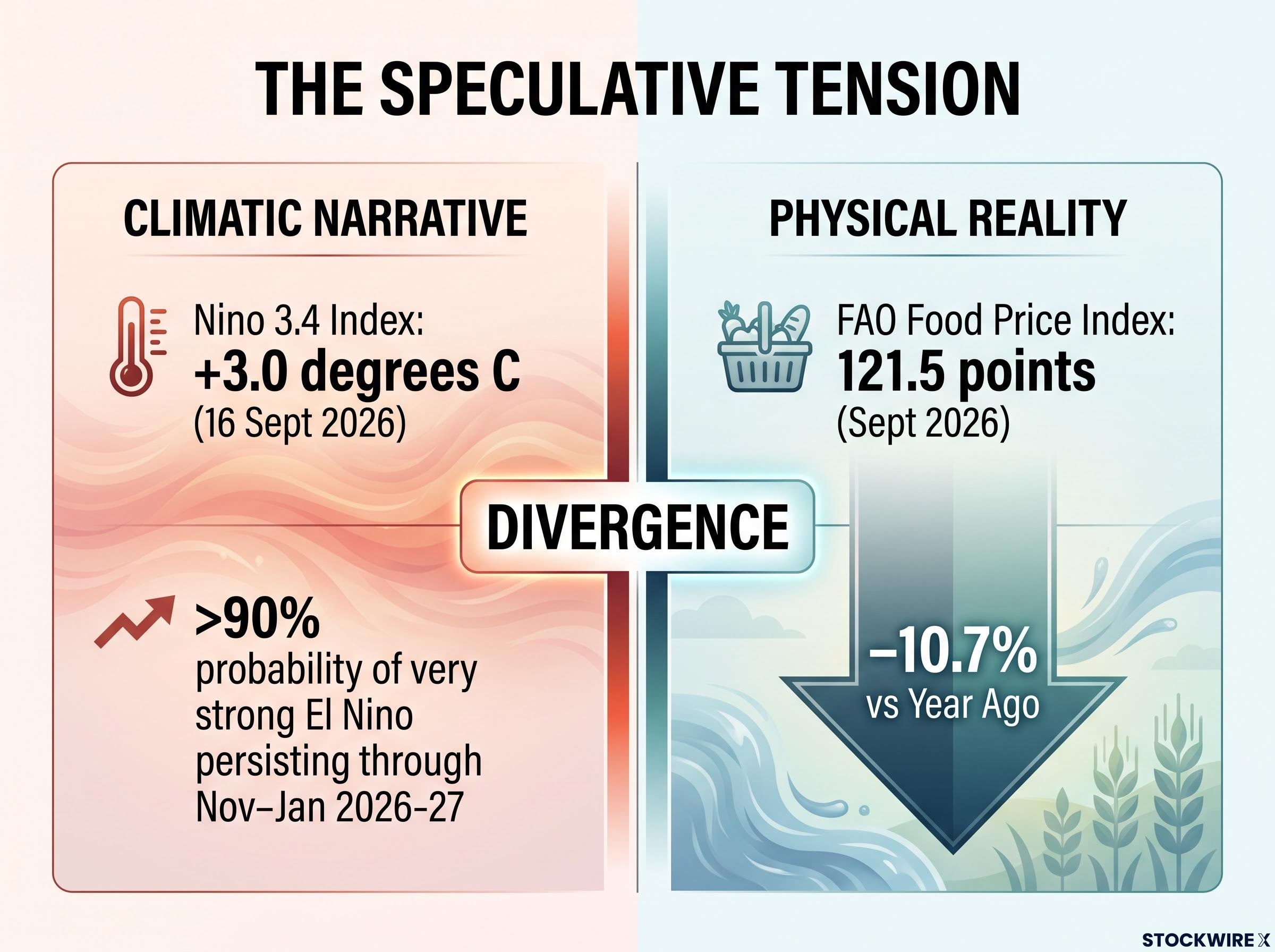 The Divergence: Climate Risk vs Physical Prices