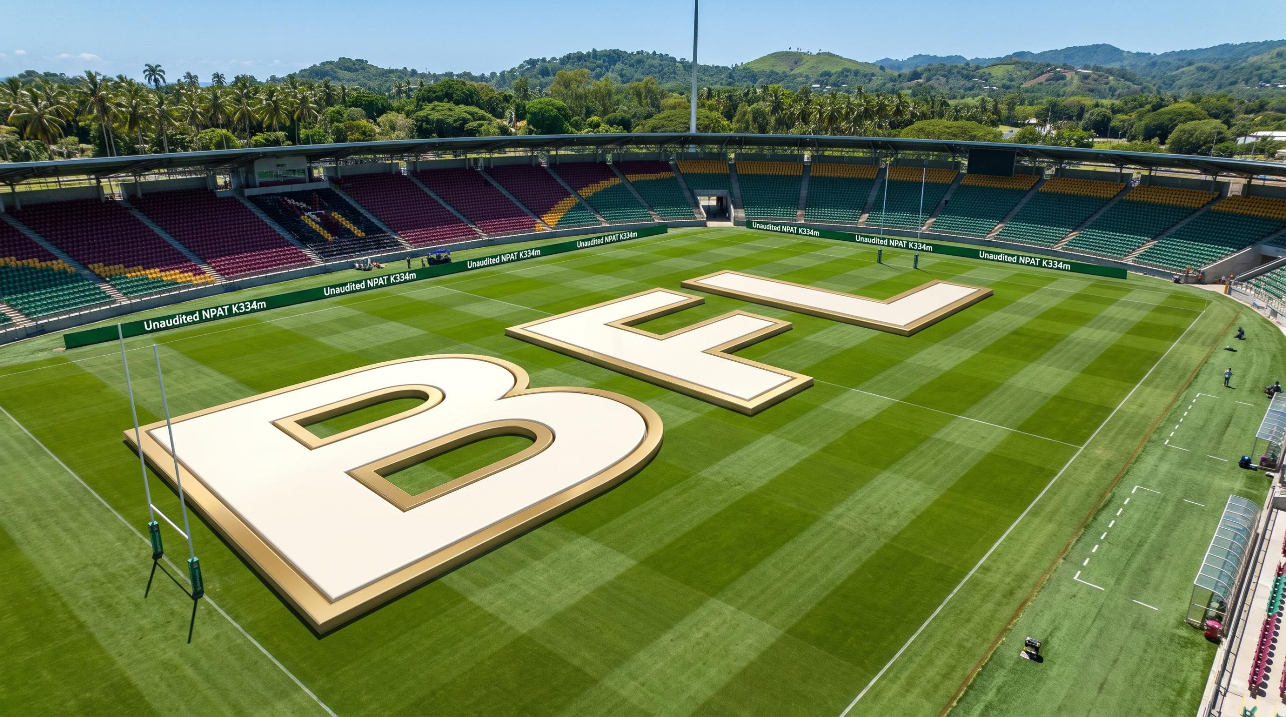 Stadium field with BFL letters