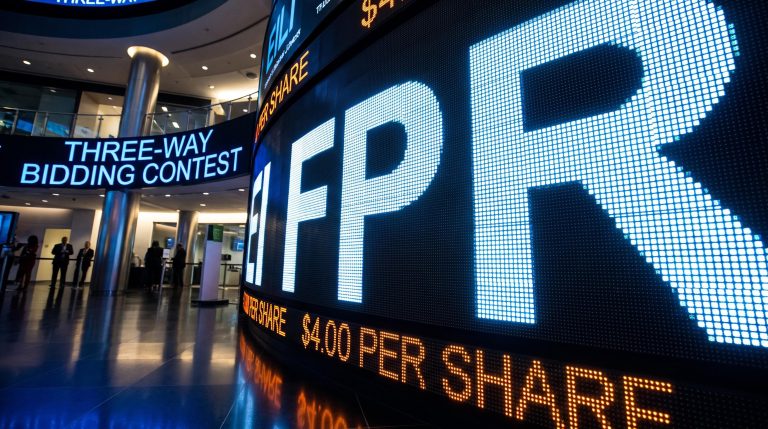 stock prices and bidding display