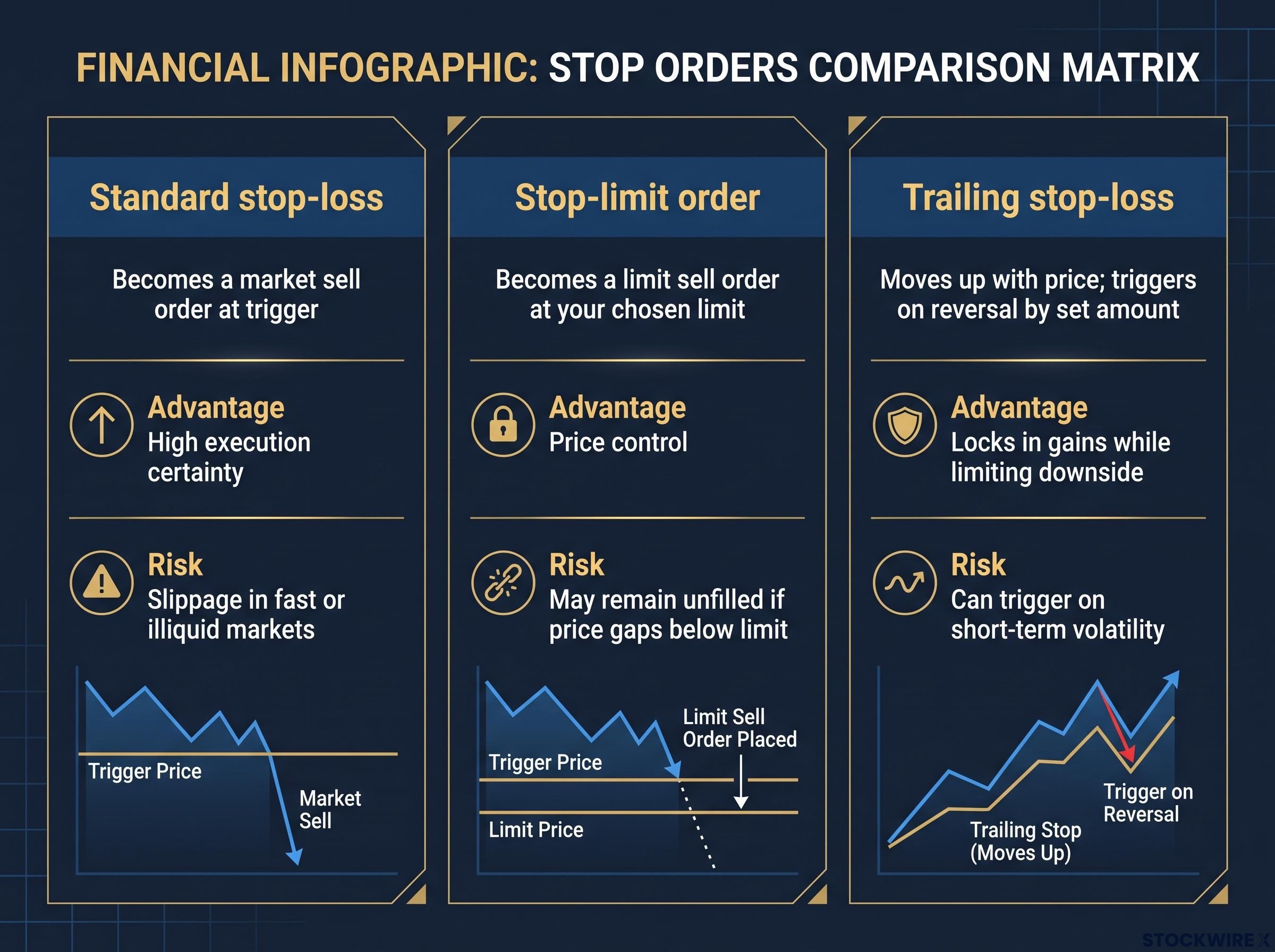 Stop Order Types: Mechanics, Advantages, and Risks