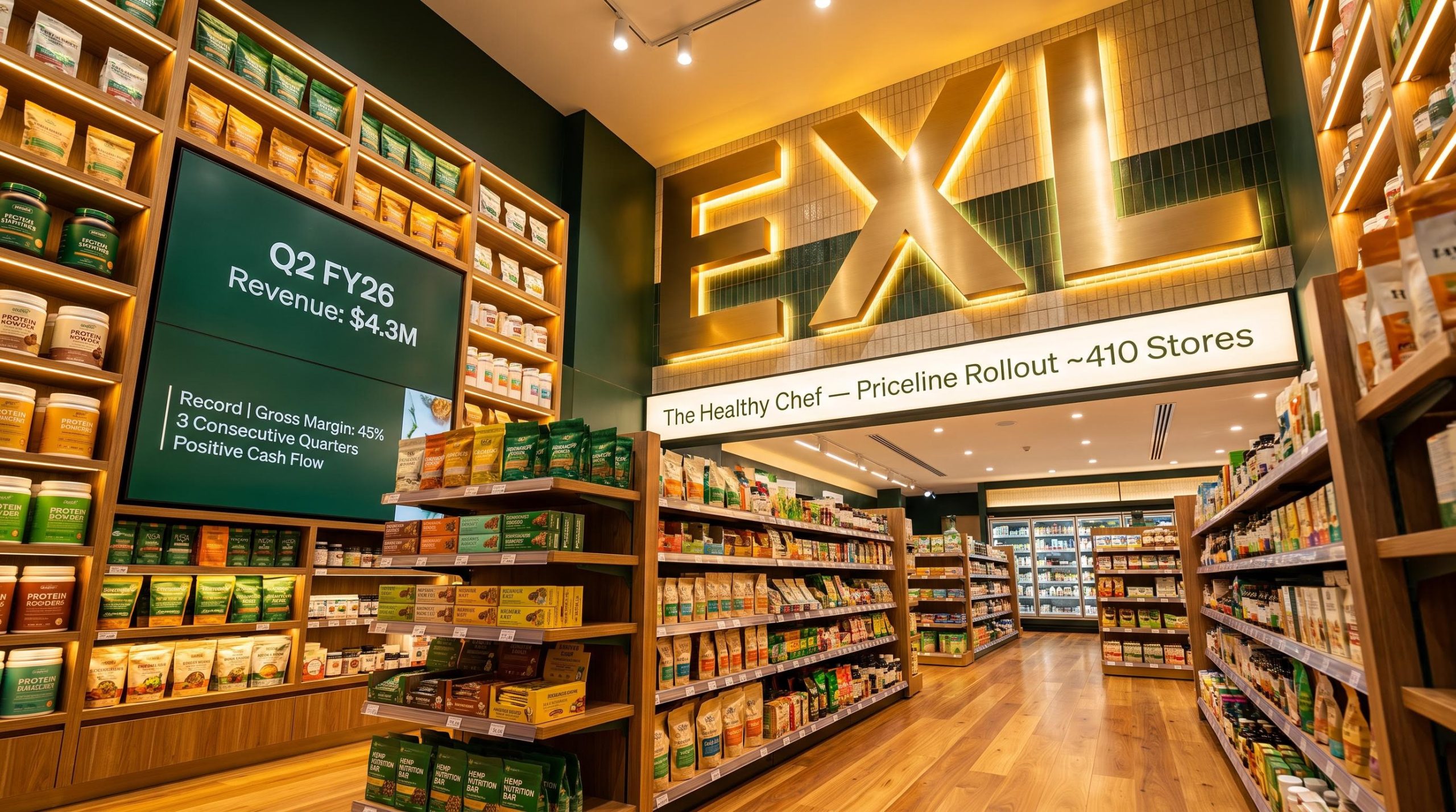 health store shelves display