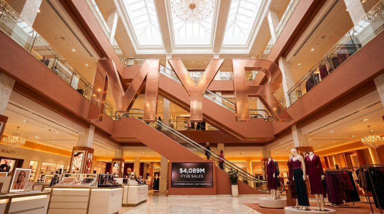 Department store escalators display