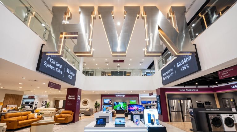Retail store with electronics