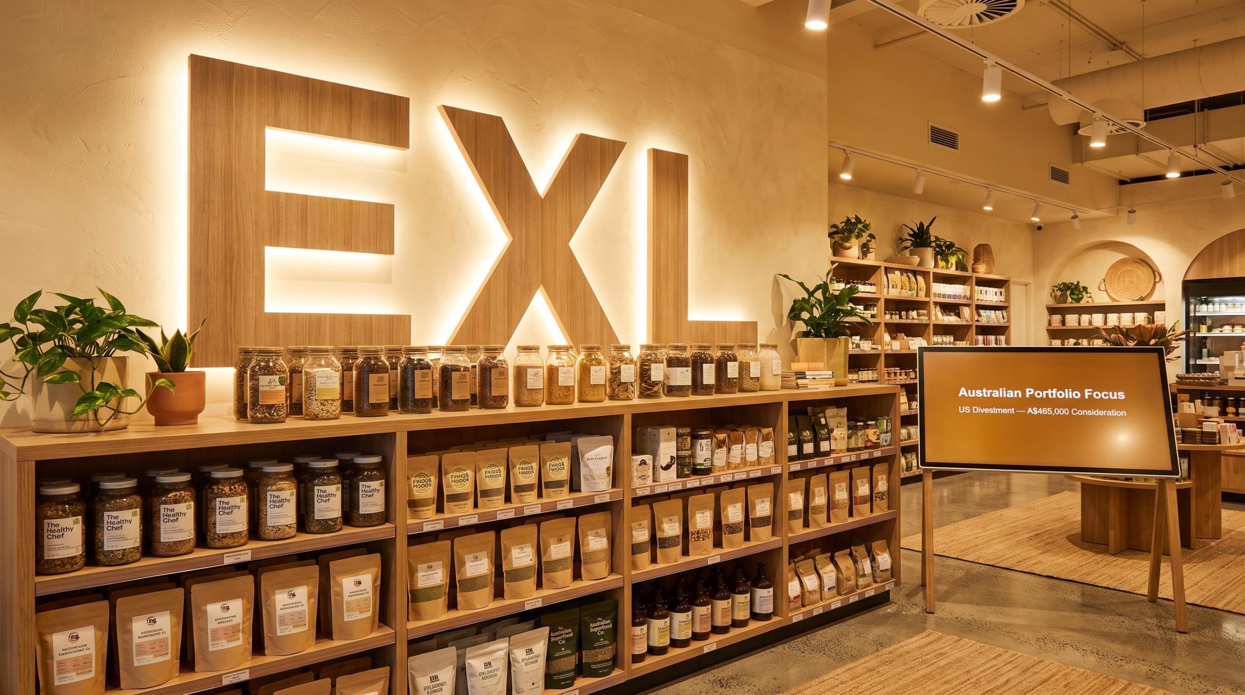 shop with illuminated sign