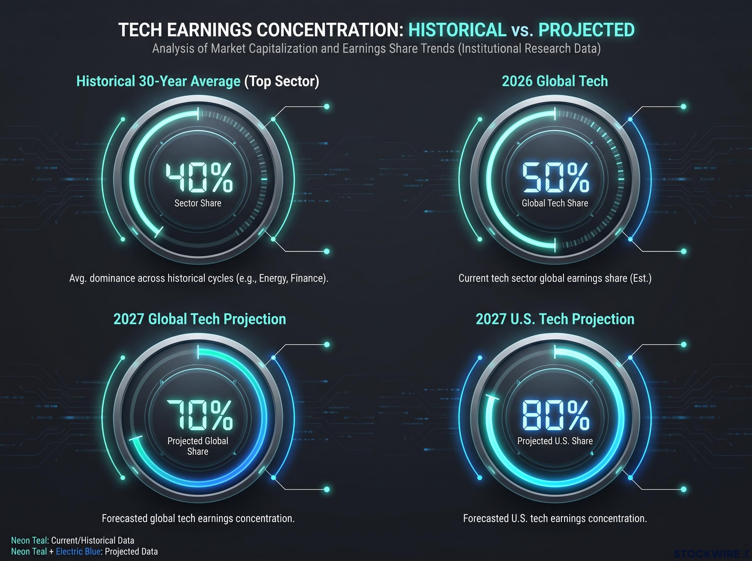 Technology Earnings Concentration vs Historical Norms