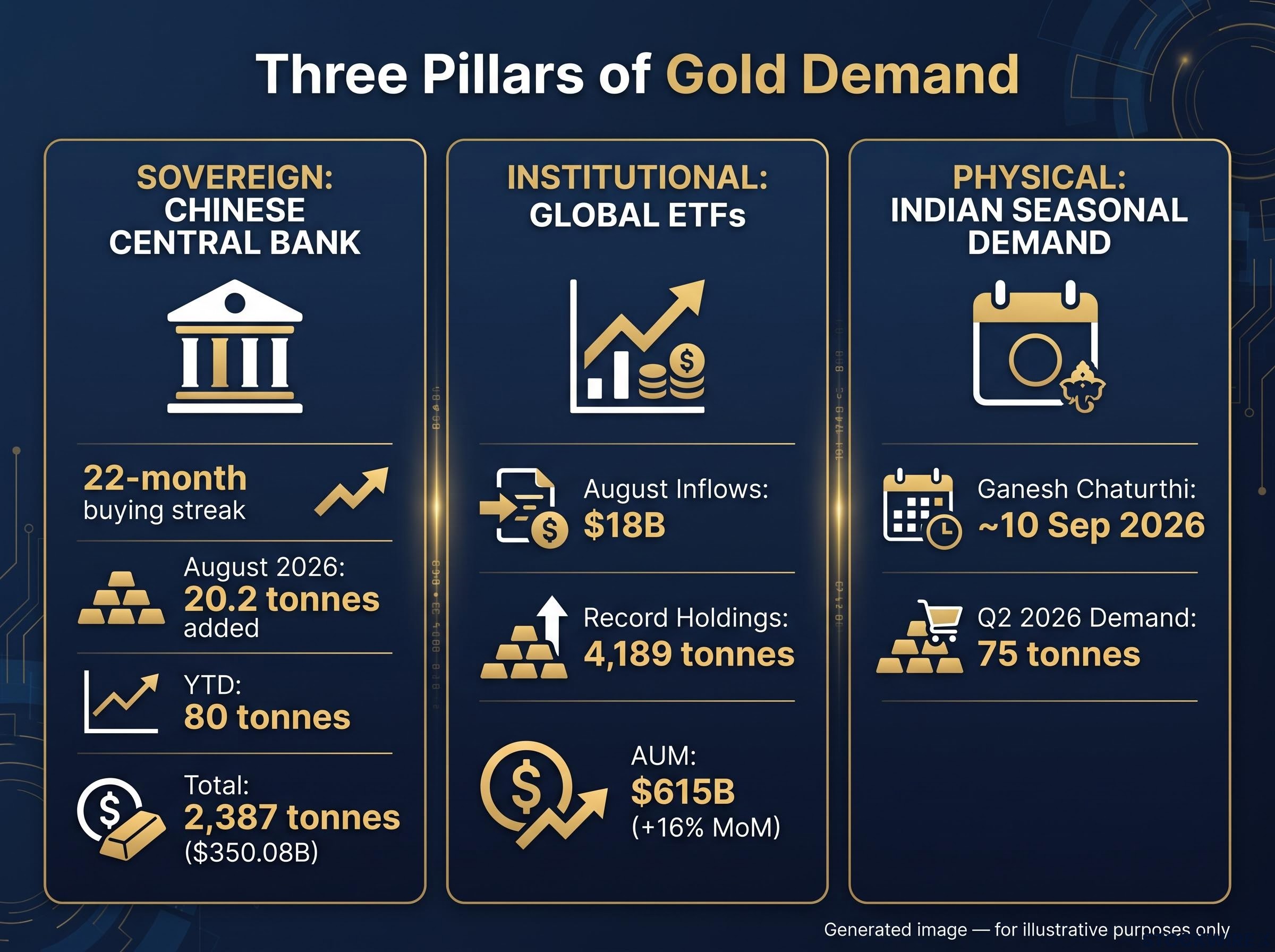 Three Pillars of Gold Demand (Aug/Sep 2026)
