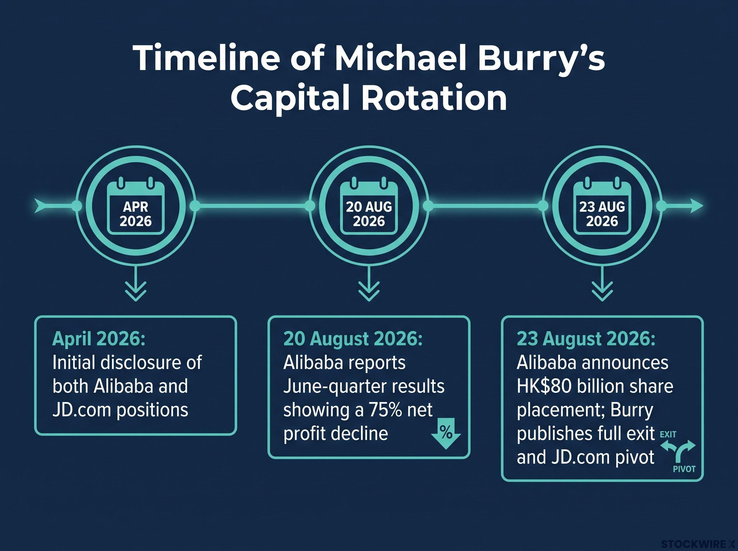 Timeline of Michael Burry's Alibaba Exit