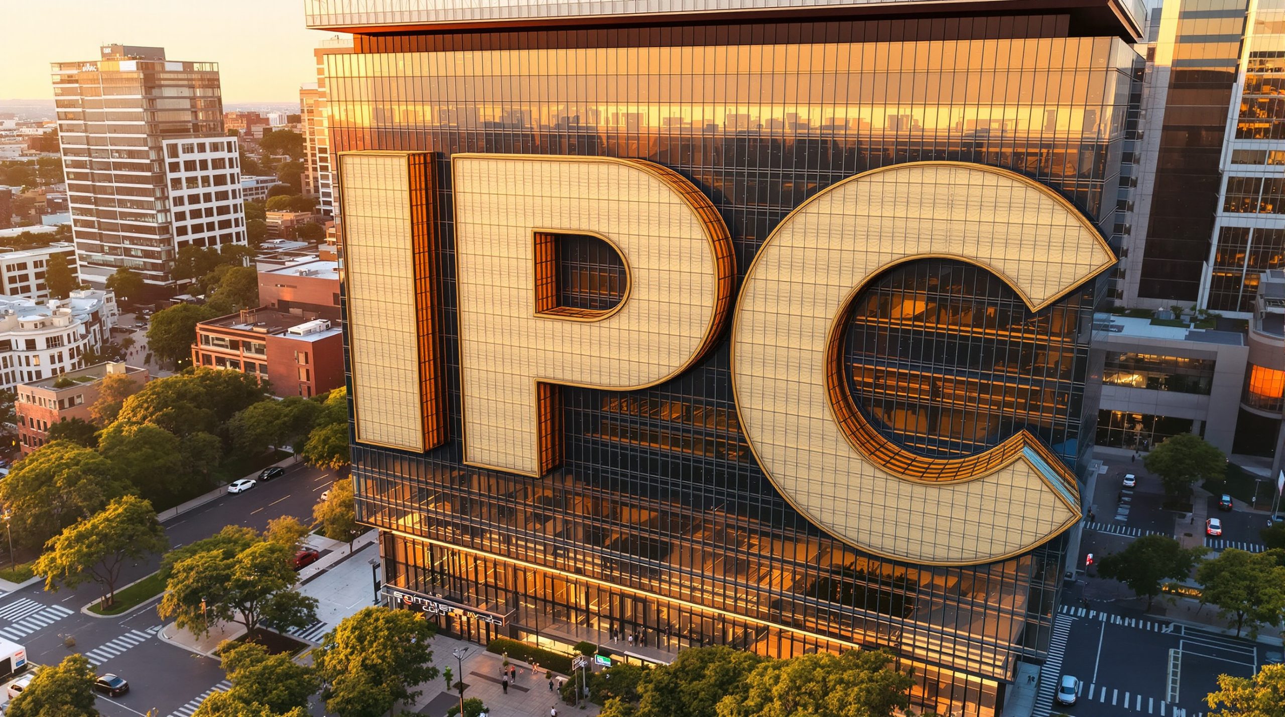 Building with large IPC letters