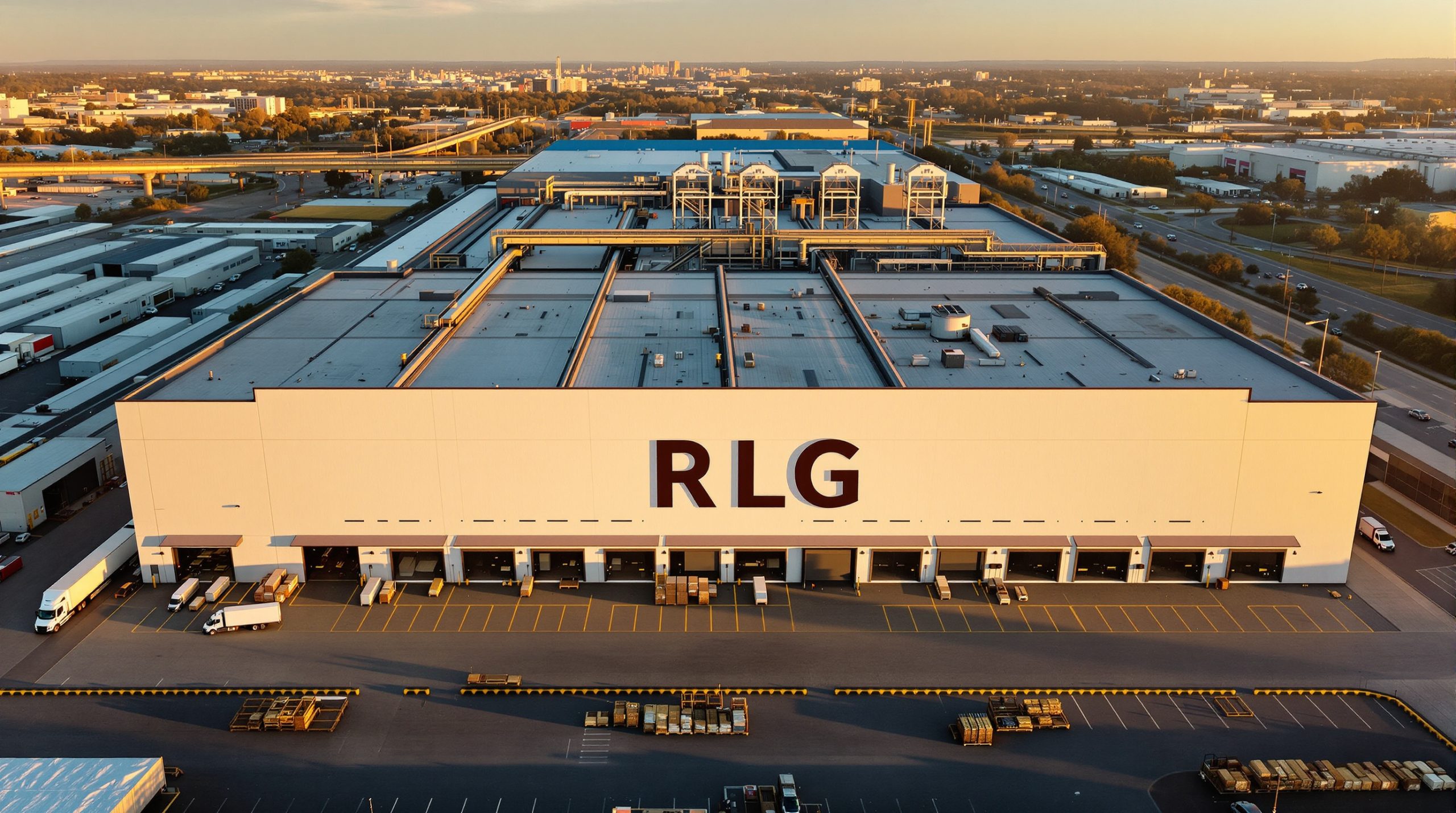 Large warehouse with RLG sign