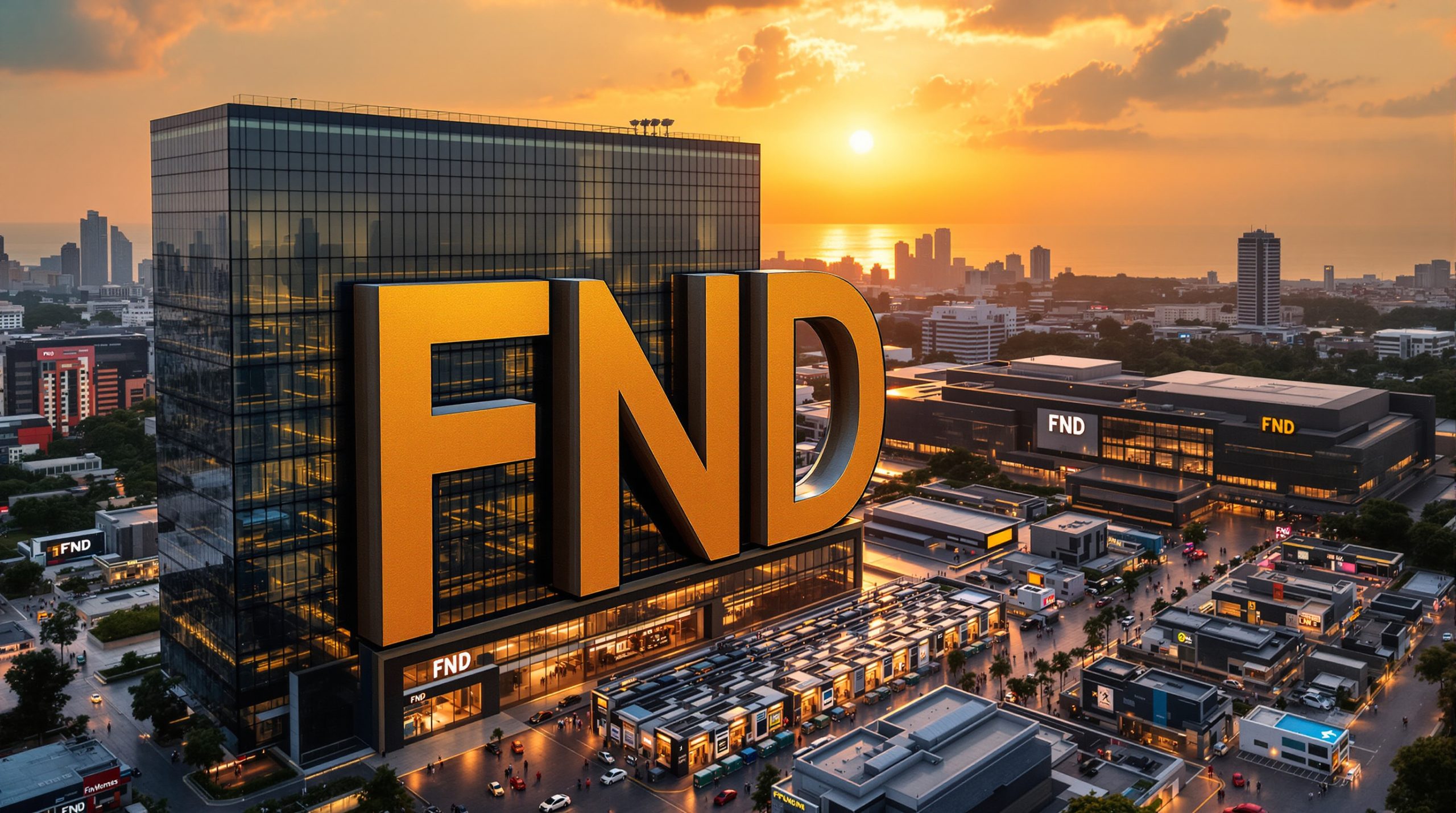 Cityscape with FND building