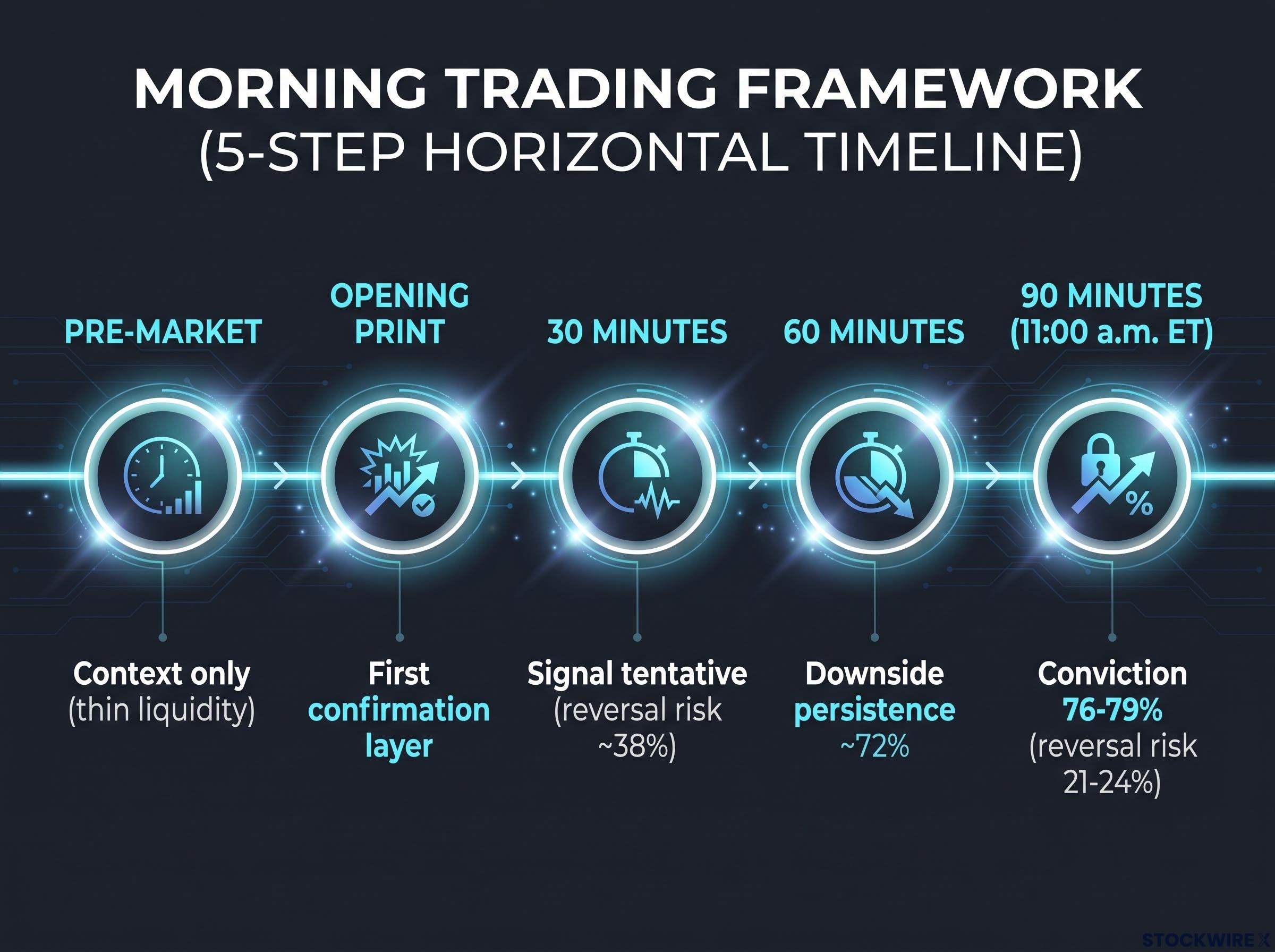 The 5-Step Morning Trading Framework Timeline