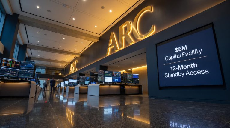 Modern trading floor interior