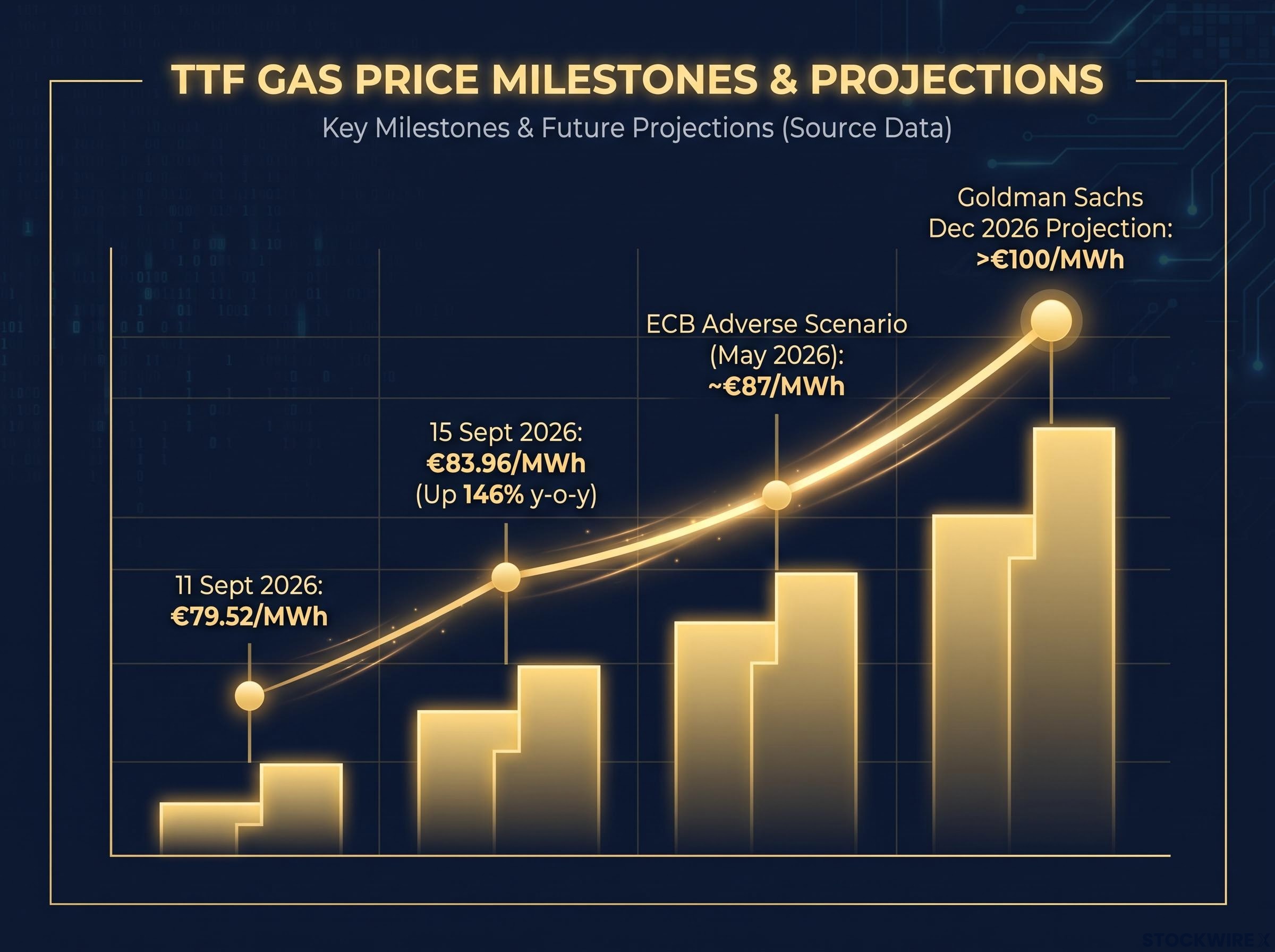 TTF Gas Price Trajectory vs. ECB Thresholds