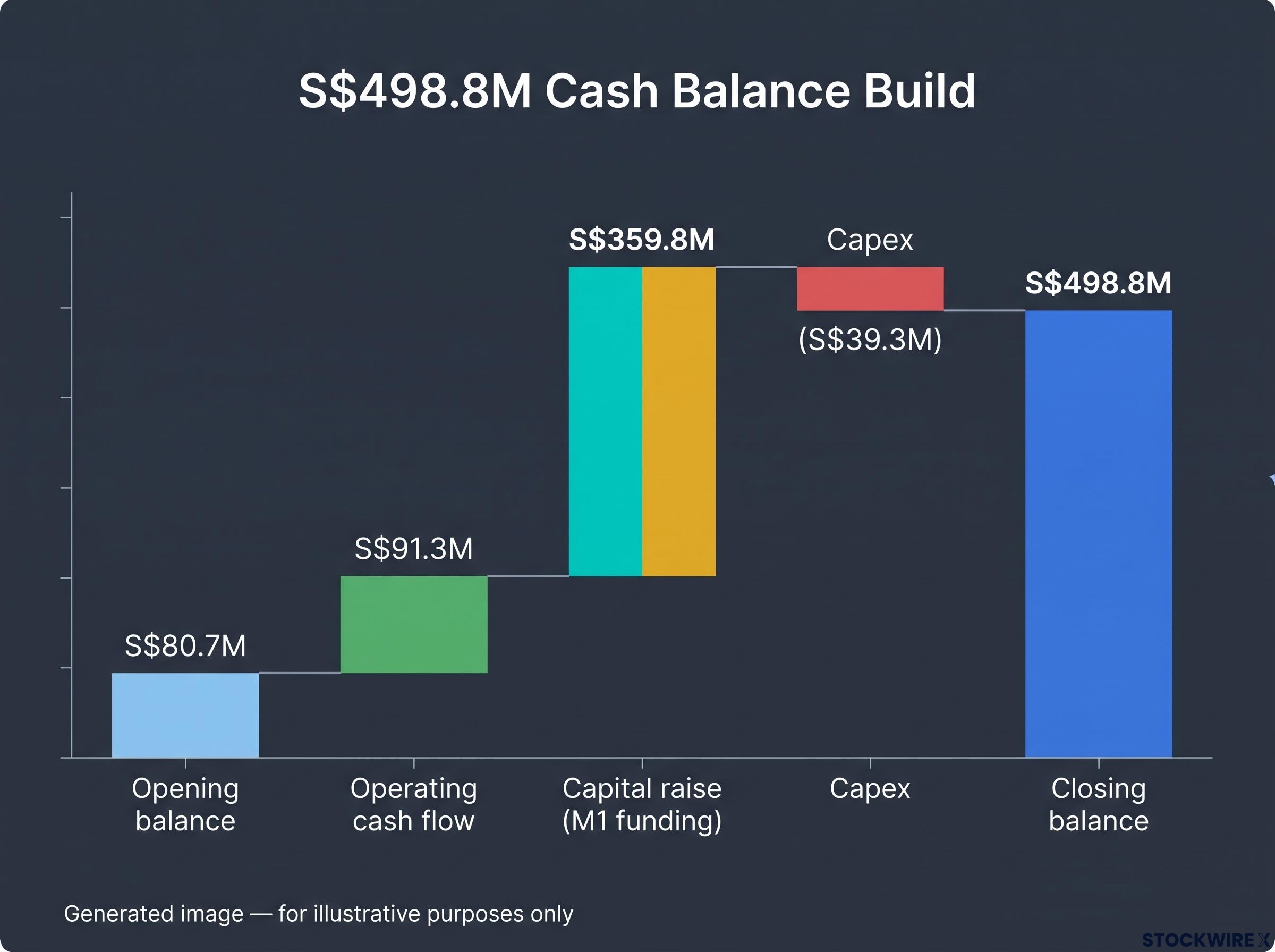S$498.8M Cash Balance Build