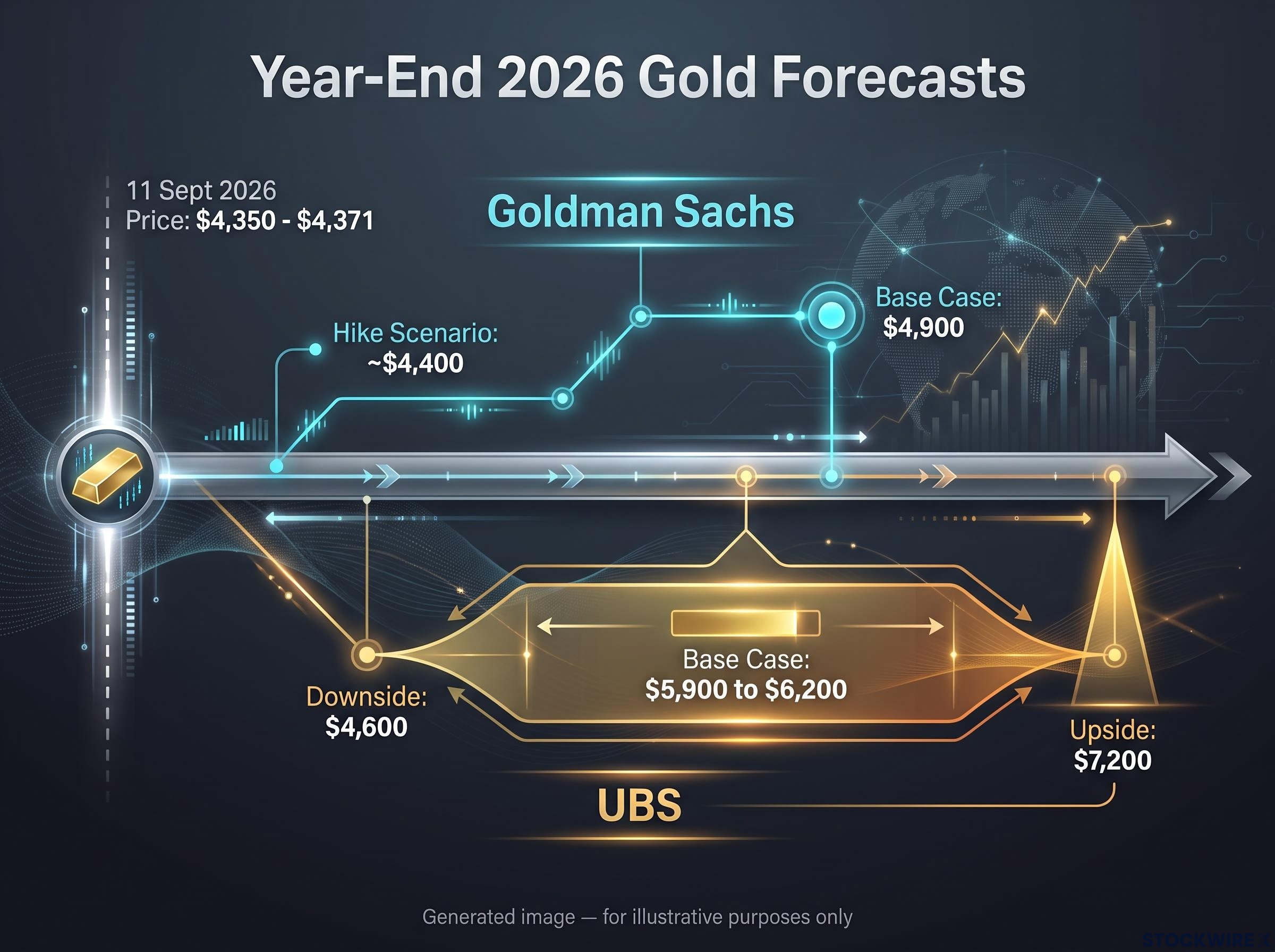 UBS vs Goldman Sachs: Year-End 2026 Gold Forecasts